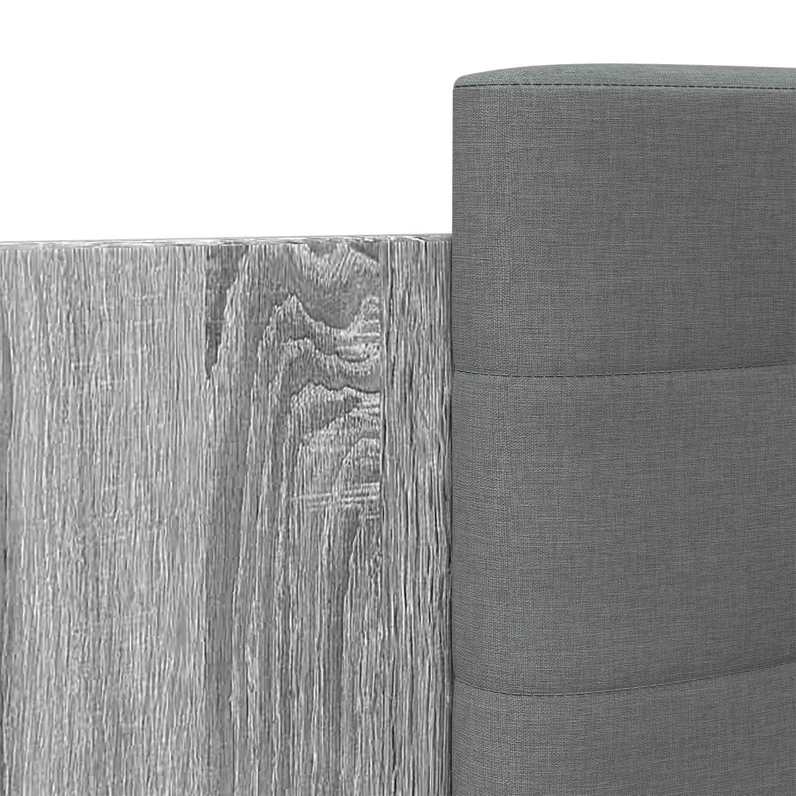 Bedframe met Hoofdeinde Grijs Sonoma 80 x 200 cm Bewerkt hout is nu te koop bij PeponiXL, paradijselijk wonen!