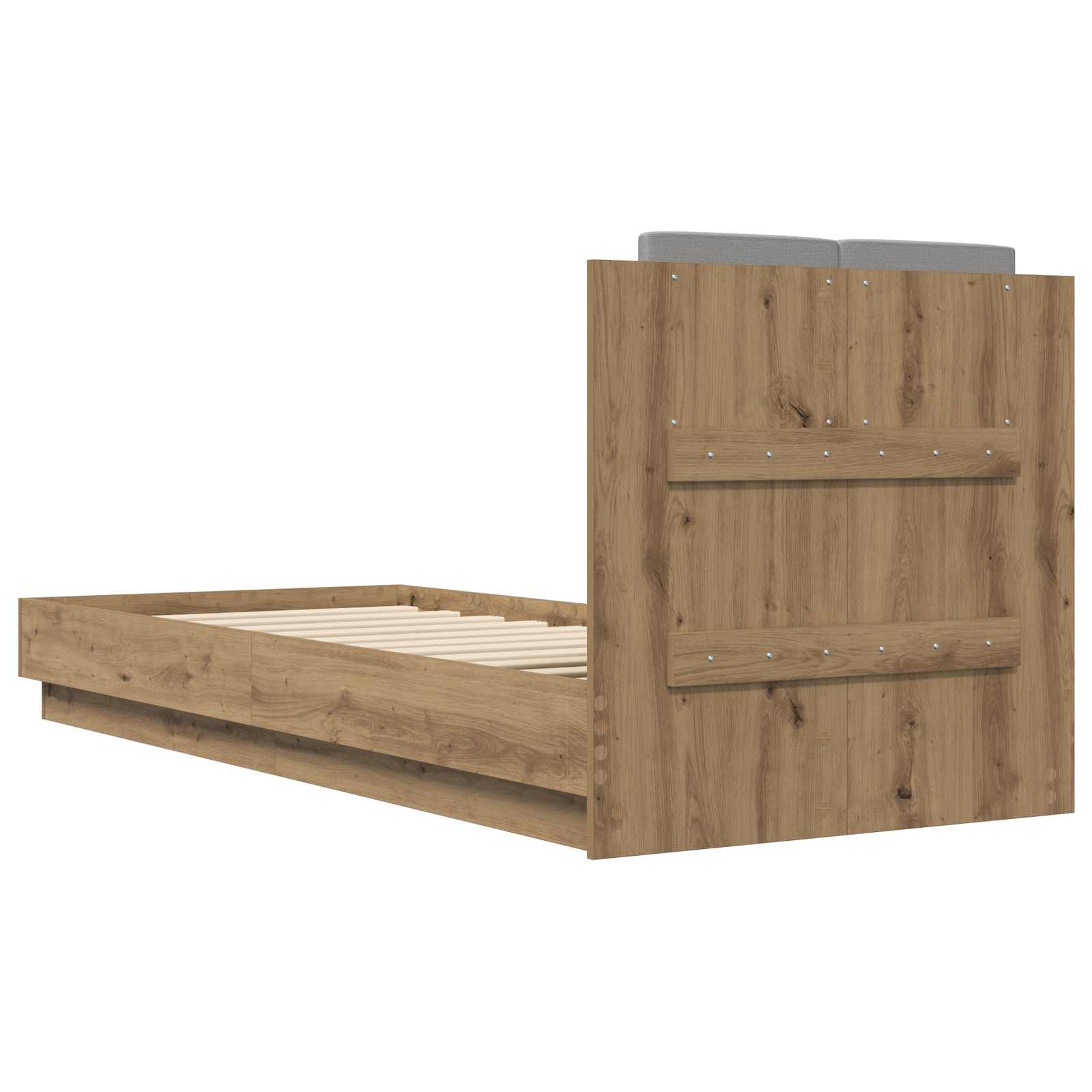 Bedframe met Hoofdeinde Artisanaal eiken 80 x 200 cm is nu te koop bij PeponiXL, paradijselijk wonen!