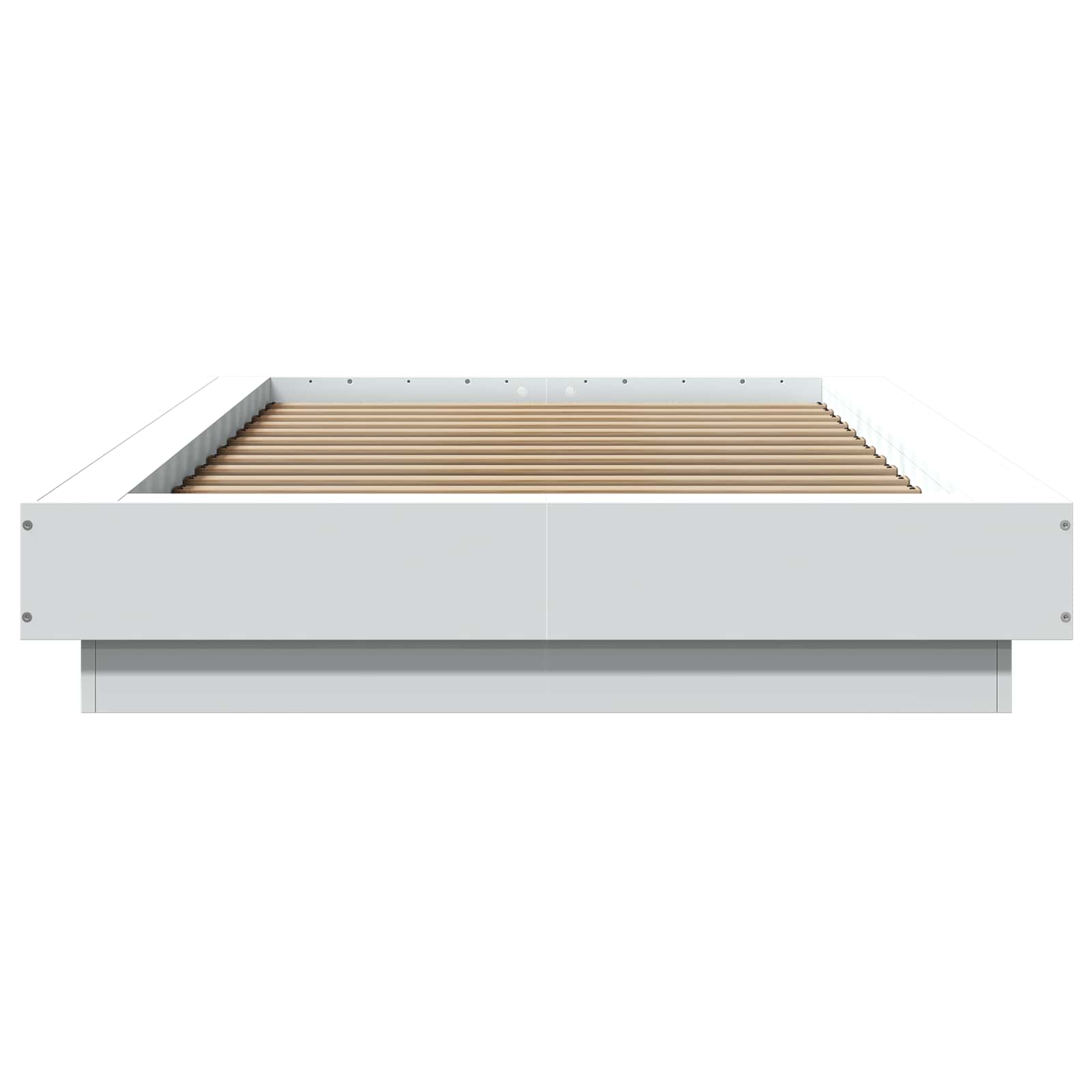 Bed Frame met LED Wit 80 x 200 cm Bewerkt hout is nu te koop bij PeponiXL, paradijselijk wonen!