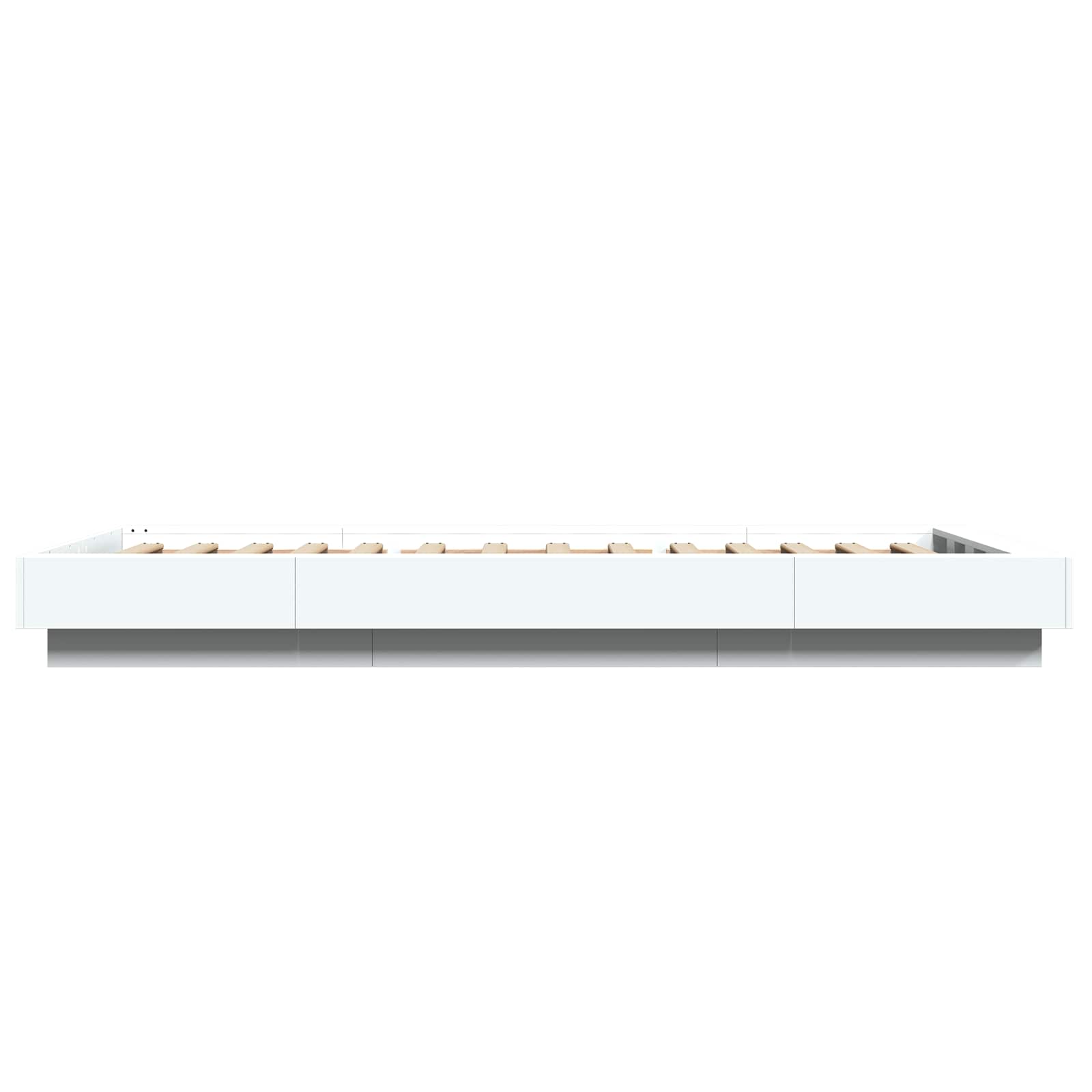 Bed Frame met LED Wit 80 x 200 cm Bewerkt hout is nu te koop bij PeponiXL, paradijselijk wonen!