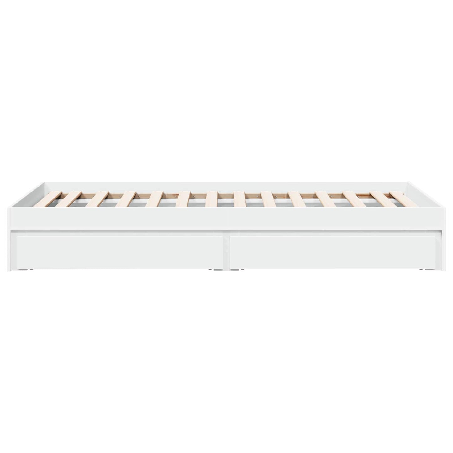 Bedframe met opslag met lade Wit 80 x 200 cm Bewerkt hout