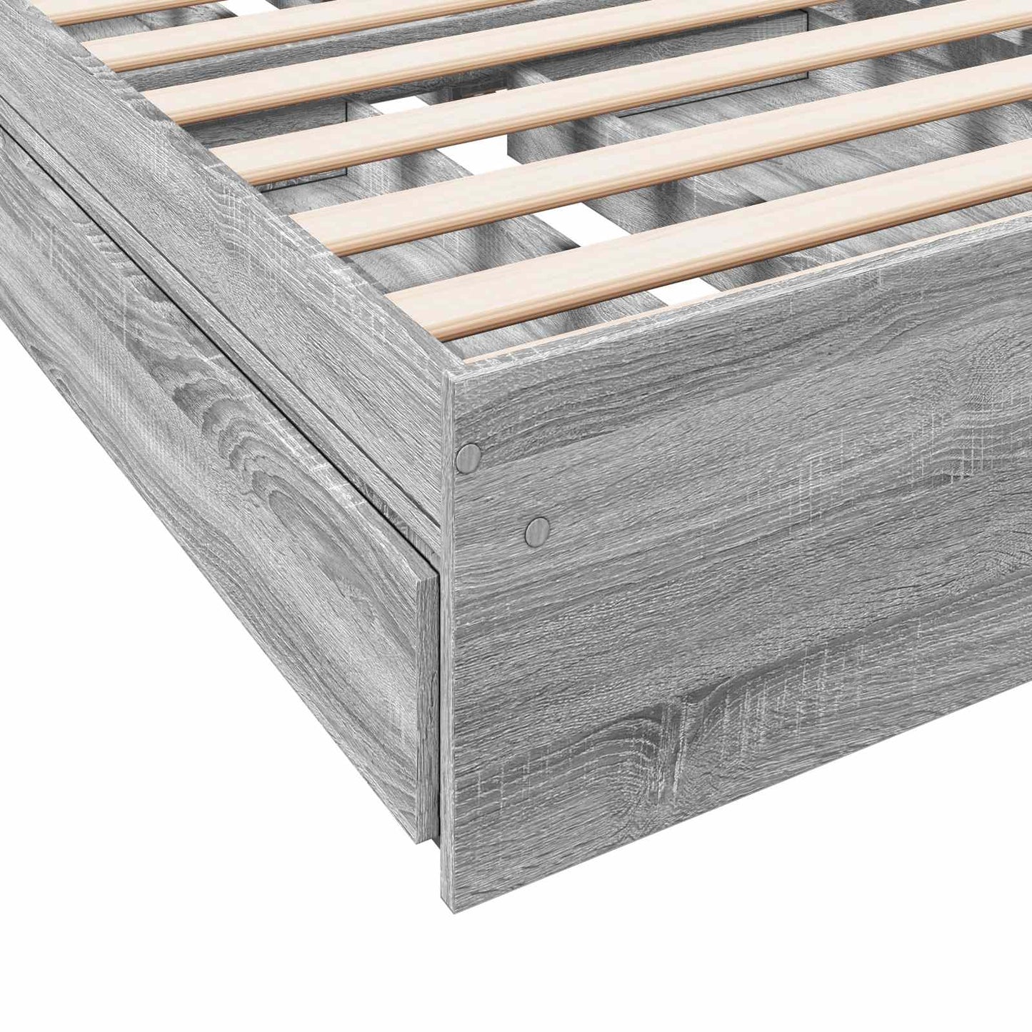 Bedframe met opslag Grijs Sonoma 80 x 200 cm Bewerkt hout