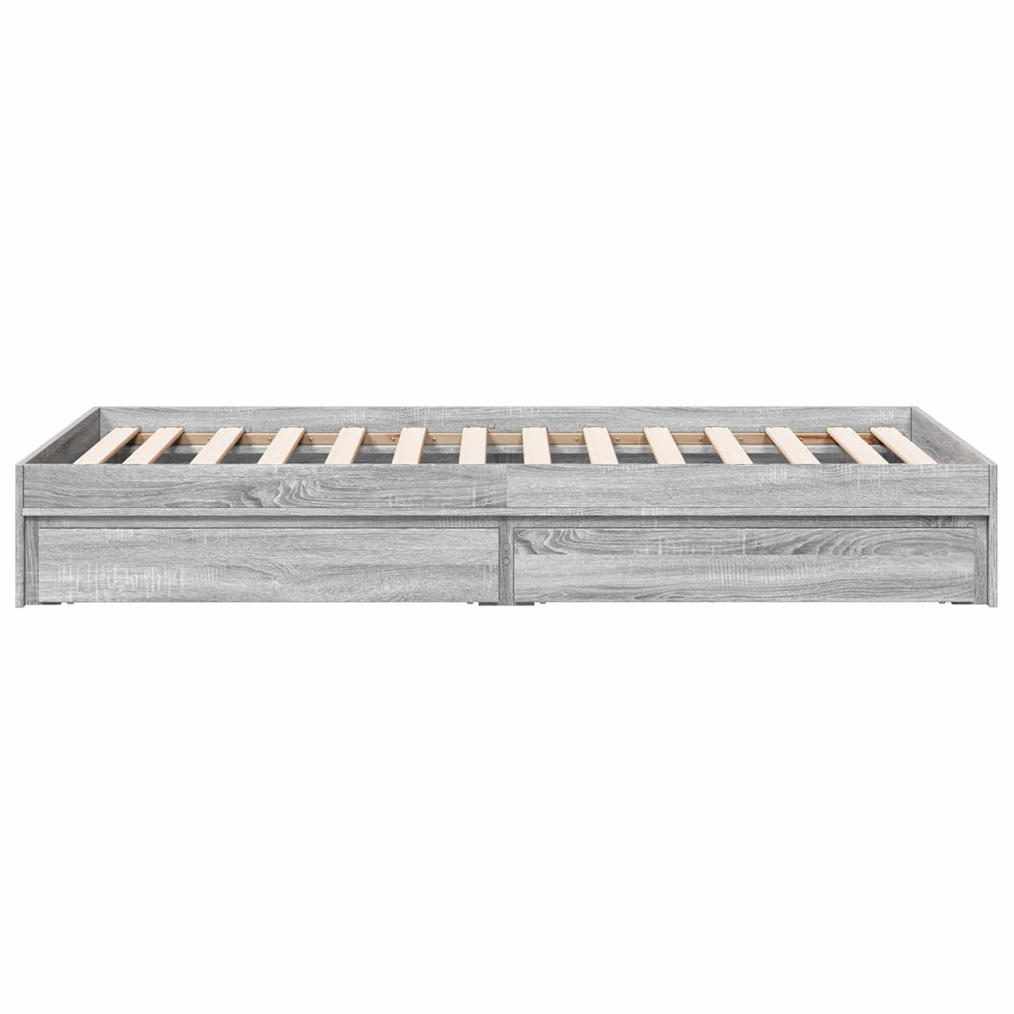 Bedframe met opslag Grijs Sonoma 80 x 200 cm Bewerkt hout