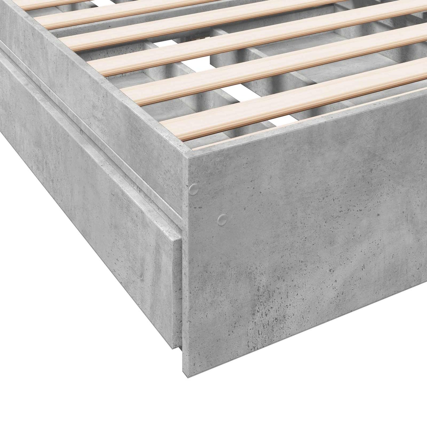 Bedframe met opslag Betongrijs 80 x 200 cm Bewerkt hout