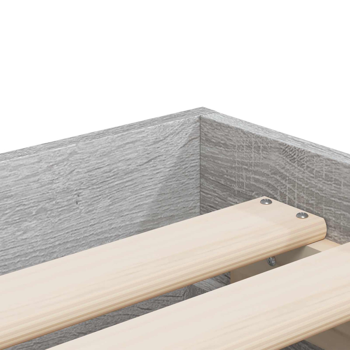 Bedframe met opslag Betongrijs 80 x 200 cm Bewerkt hout