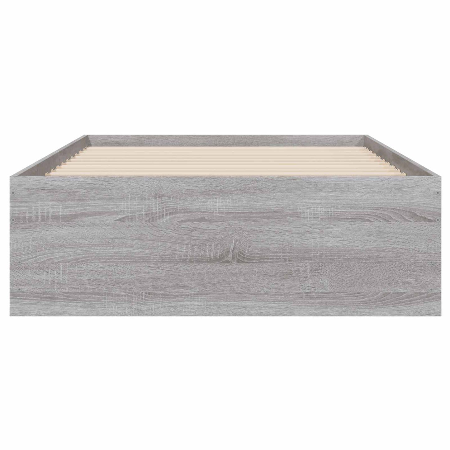 Bedframe met opslag Betongrijs 80 x 200 cm Bewerkt hout