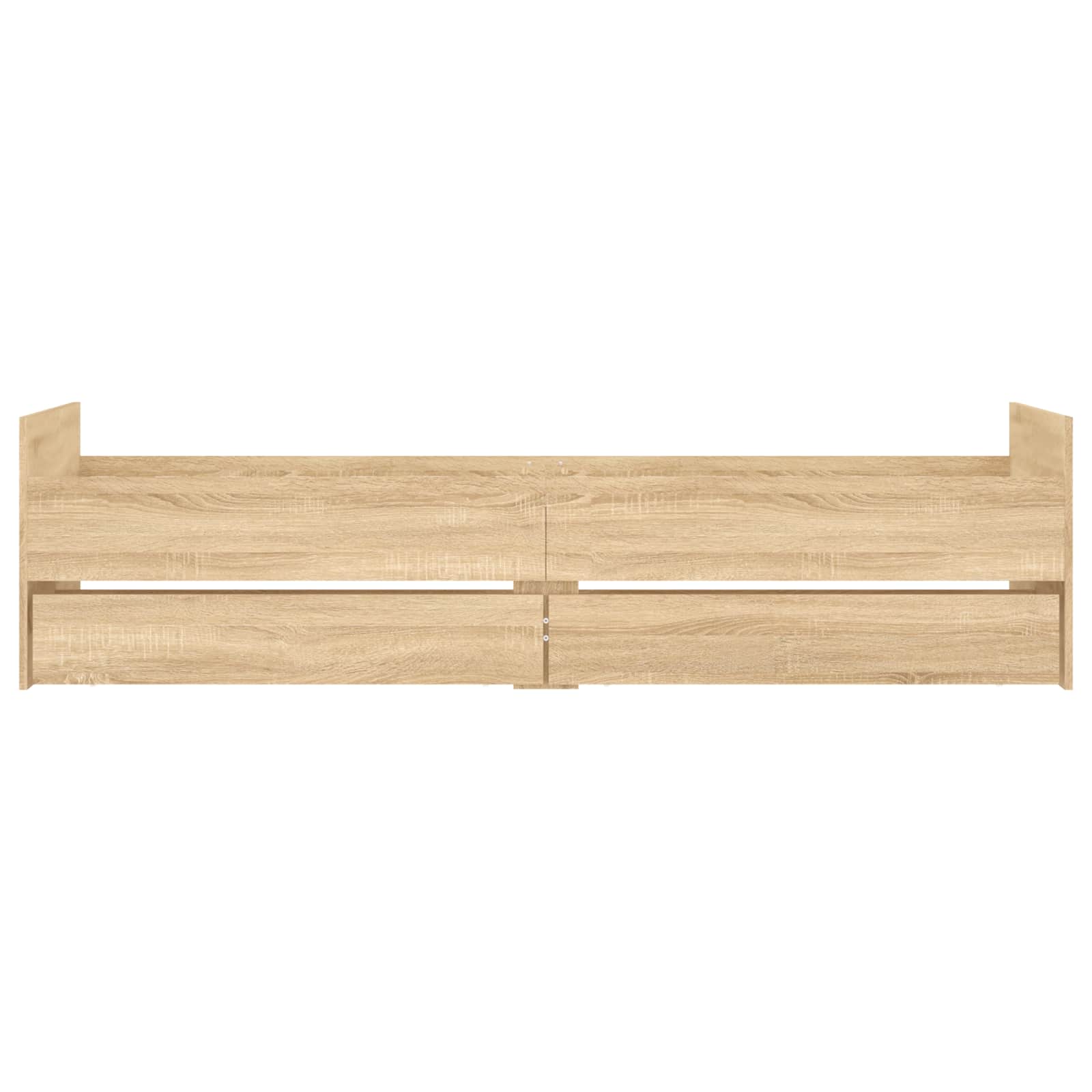 Bedframe Sonoma Eiken Bewerkt hout is nu te koop bij PeponiXL, paradijselijk wonen!