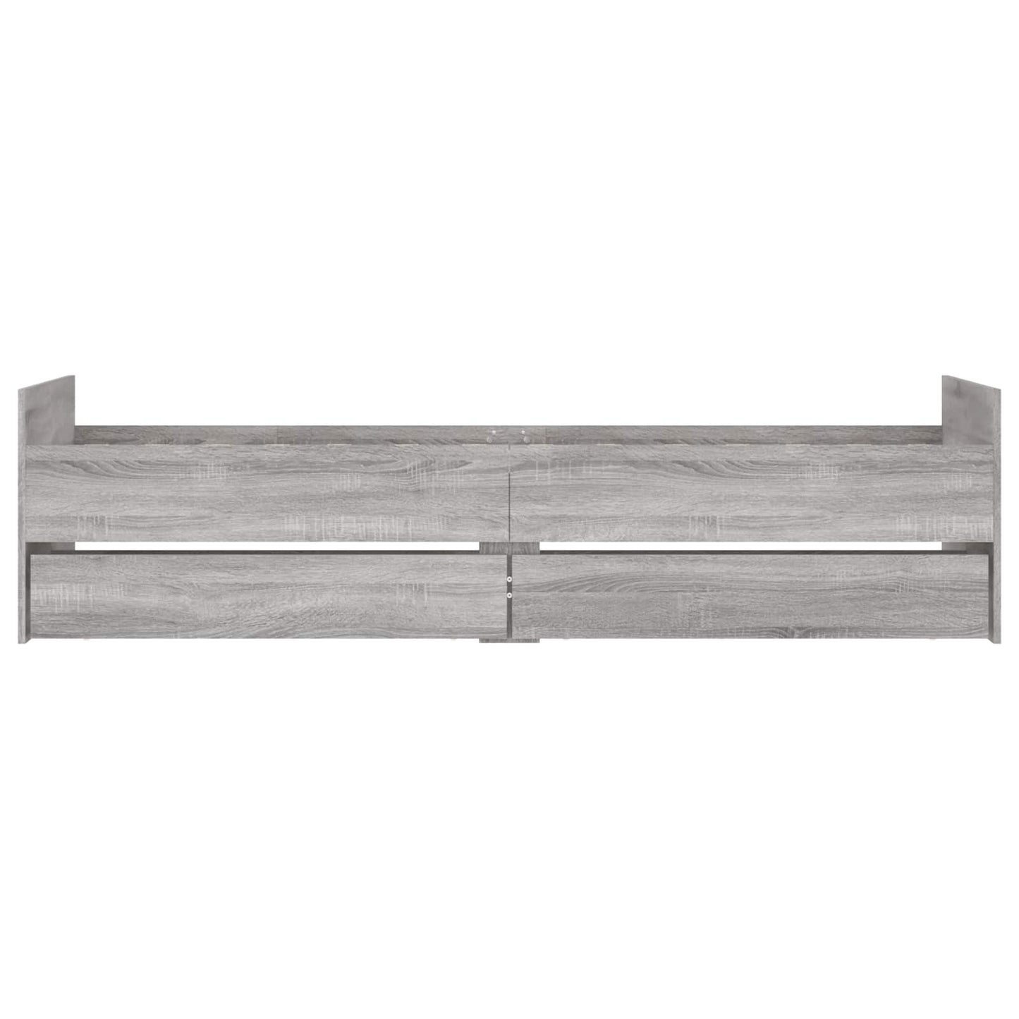 Bedframe Betongrijs Bewerkt hout