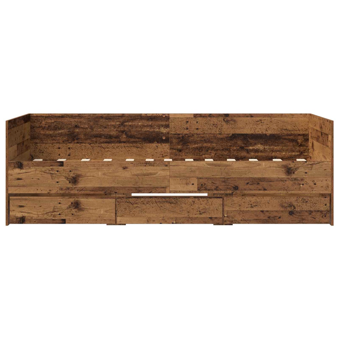 Dagbed met lade met hoofdeinde met opslag Oud hout Bewerkt hout