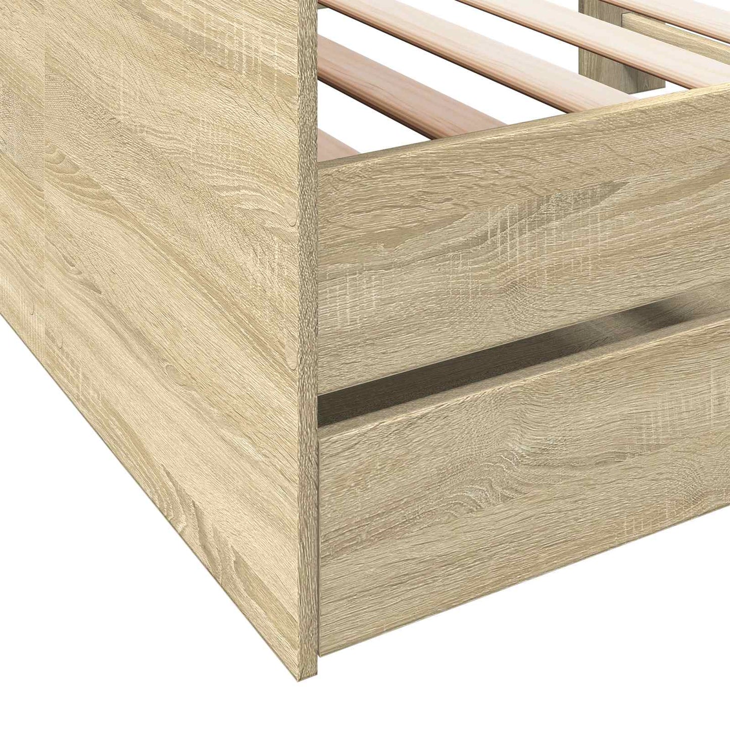 Dagbed met lade met plank met opslag Sonoma Eiken Bewerkt hout