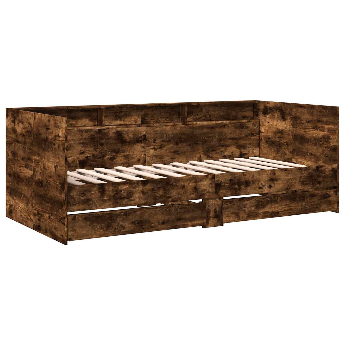 Dagbed met lade met plank met opslag Gerookt eiken Bewerkt hout