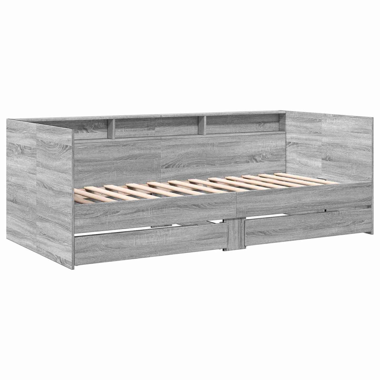 Dagbed met lade met plank met opslag Grijs Sonoma Bewerkt hout