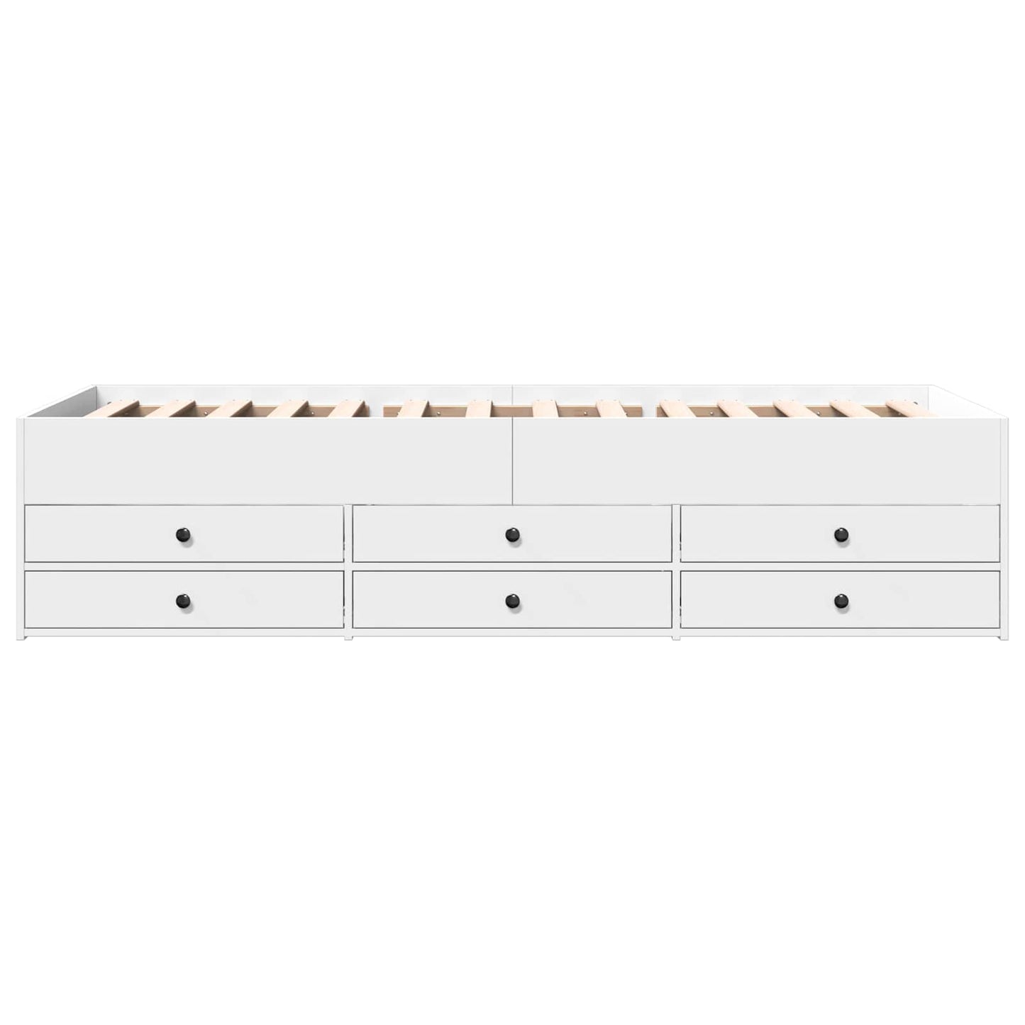 Bedframe met opslag met lade Wit 80 x 200 cm Bewerkt hout