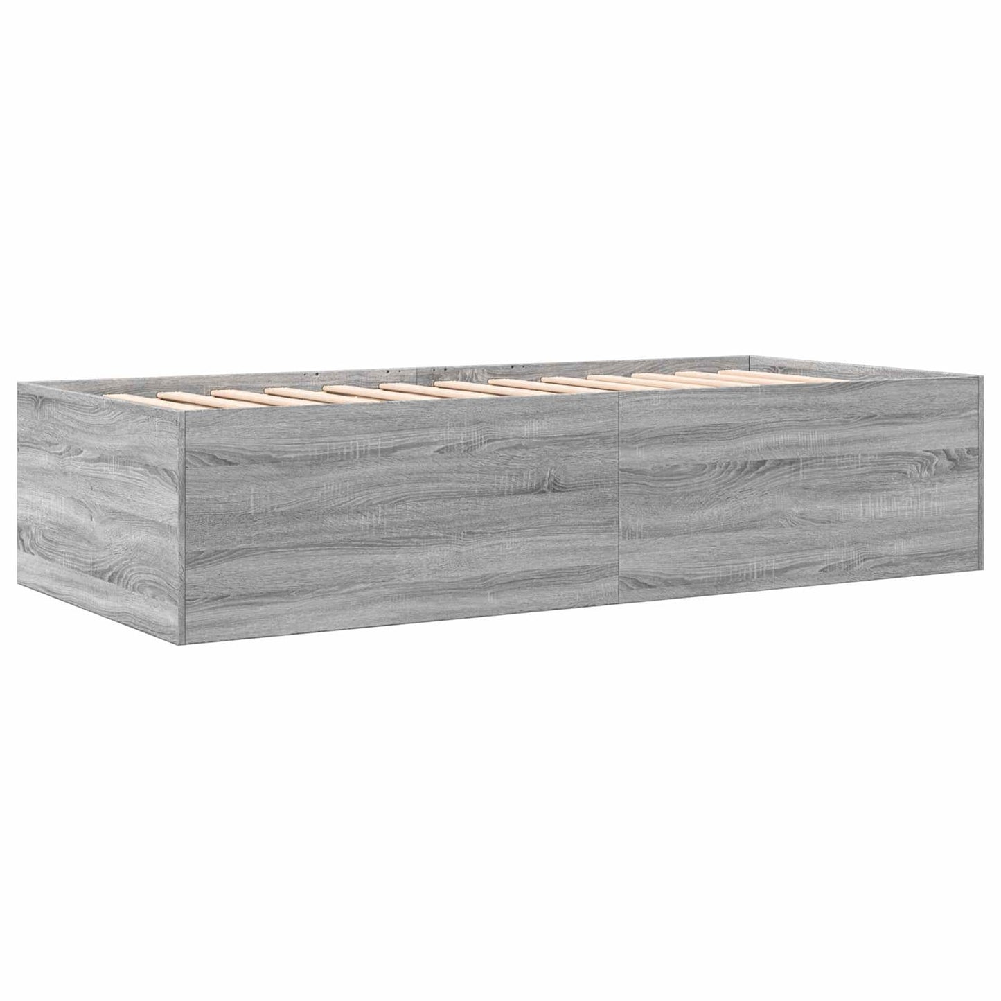 Bedframe met opslag Grijs Sonoma 80 x 200 cm Bewerkt hout