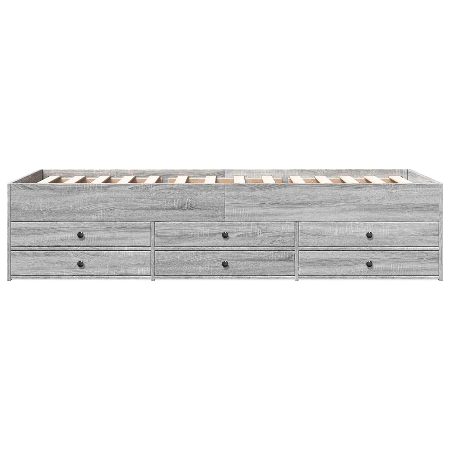 Bedframe met opslag Grijs Sonoma 80 x 200 cm Bewerkt hout