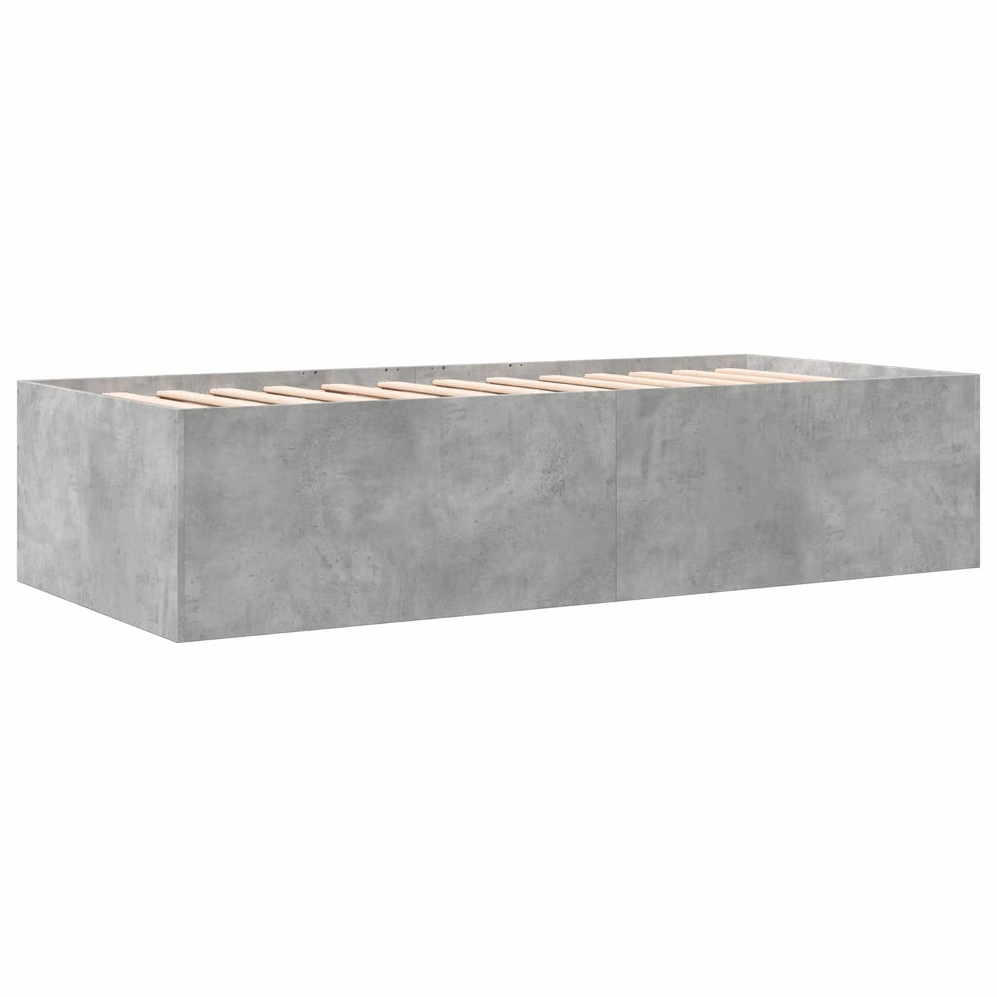 Bedframe met opslag Betongrijs 80 x 200 cm Bewerkt hout
