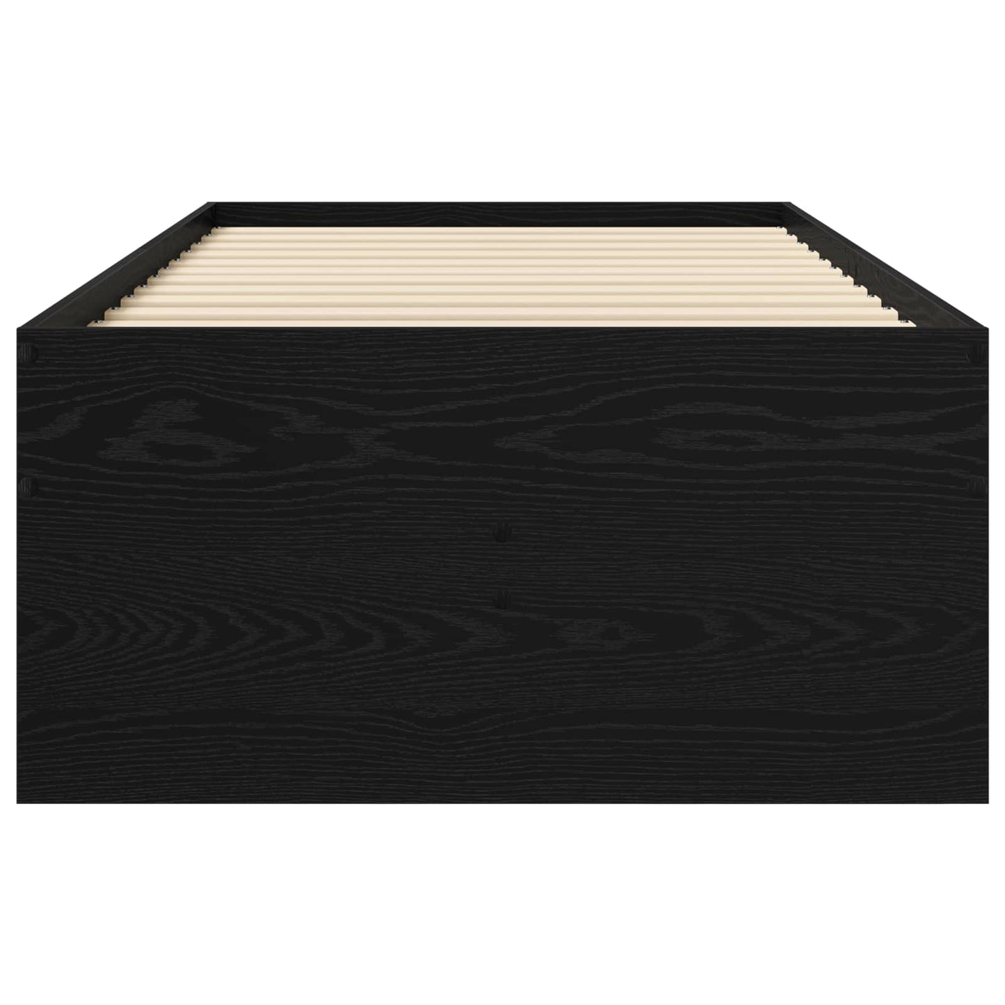 Bedframe met opslag Zwart eiken 80 x 200 cm Bewerkt hout