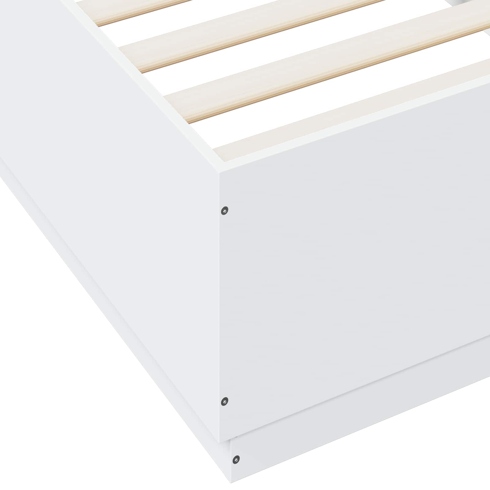 Bedframe Wit 80 x 200 cm Bewerkt hout is nu te koop bij PeponiXL, paradijselijk wonen!