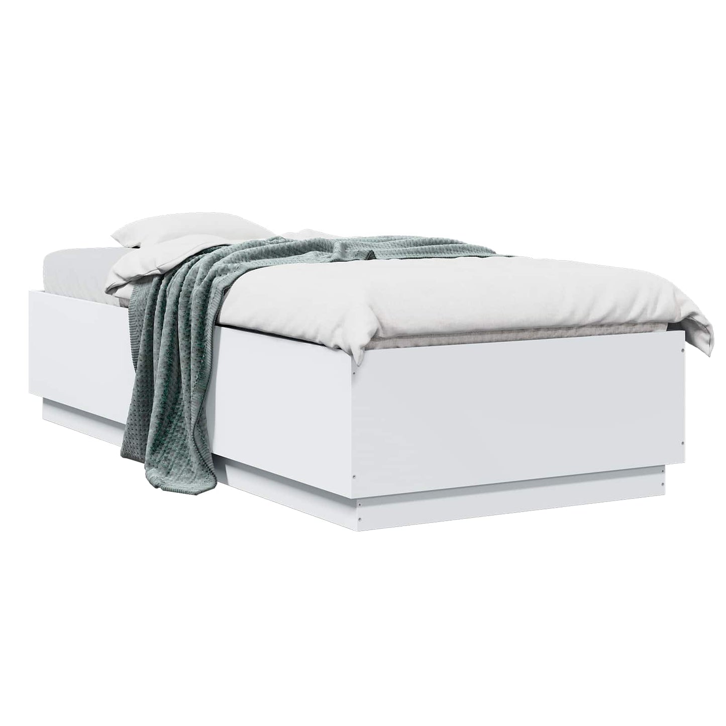 Bedframe Wit 80 x 200 cm Bewerkt hout is nu te koop bij PeponiXL, paradijselijk wonen!
