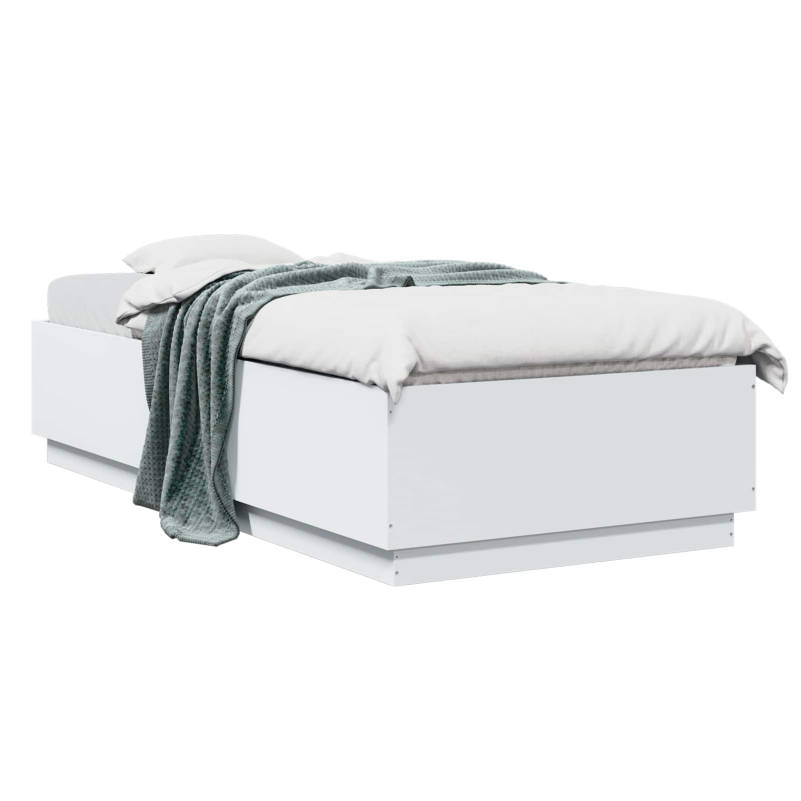 Bedframe Wit 80 x 200 cm Bewerkt hout is nu te koop bij PeponiXL, paradijselijk wonen!