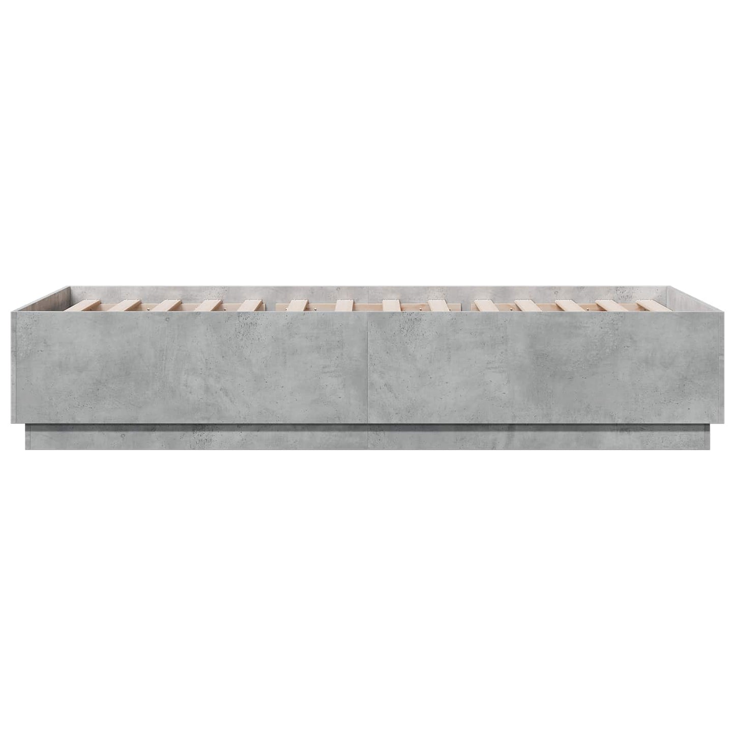 Bedframe Betongrijs 80 x 200 cm Bewerkt hout is nu te koop bij PeponiXL, paradijselijk wonen!
