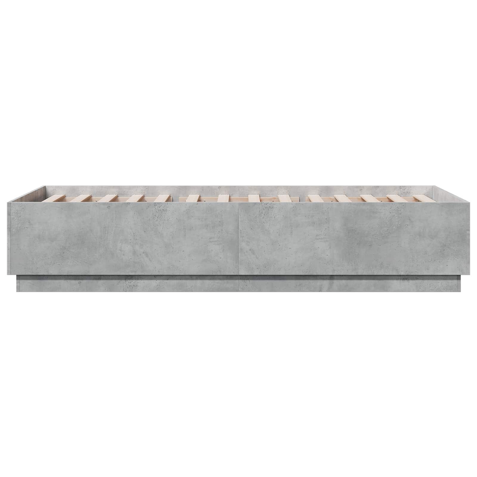 Bedframe Betongrijs 80 x 200 cm Bewerkt hout is nu te koop bij PeponiXL, paradijselijk wonen!