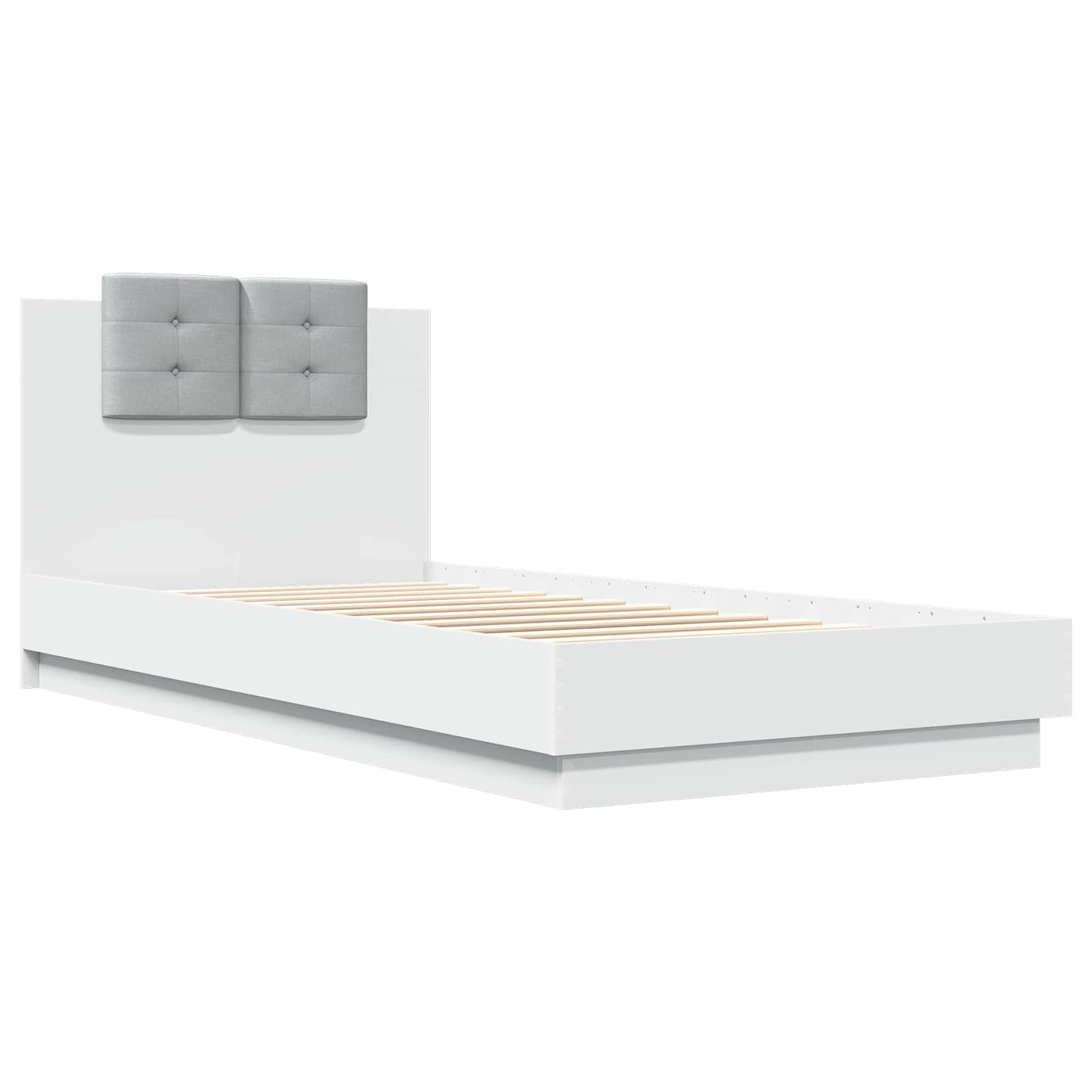 Bedframe met Hoofdeinde Wit Bewerkt hout is nu te koop bij PeponiXL, paradijselijk wonen!