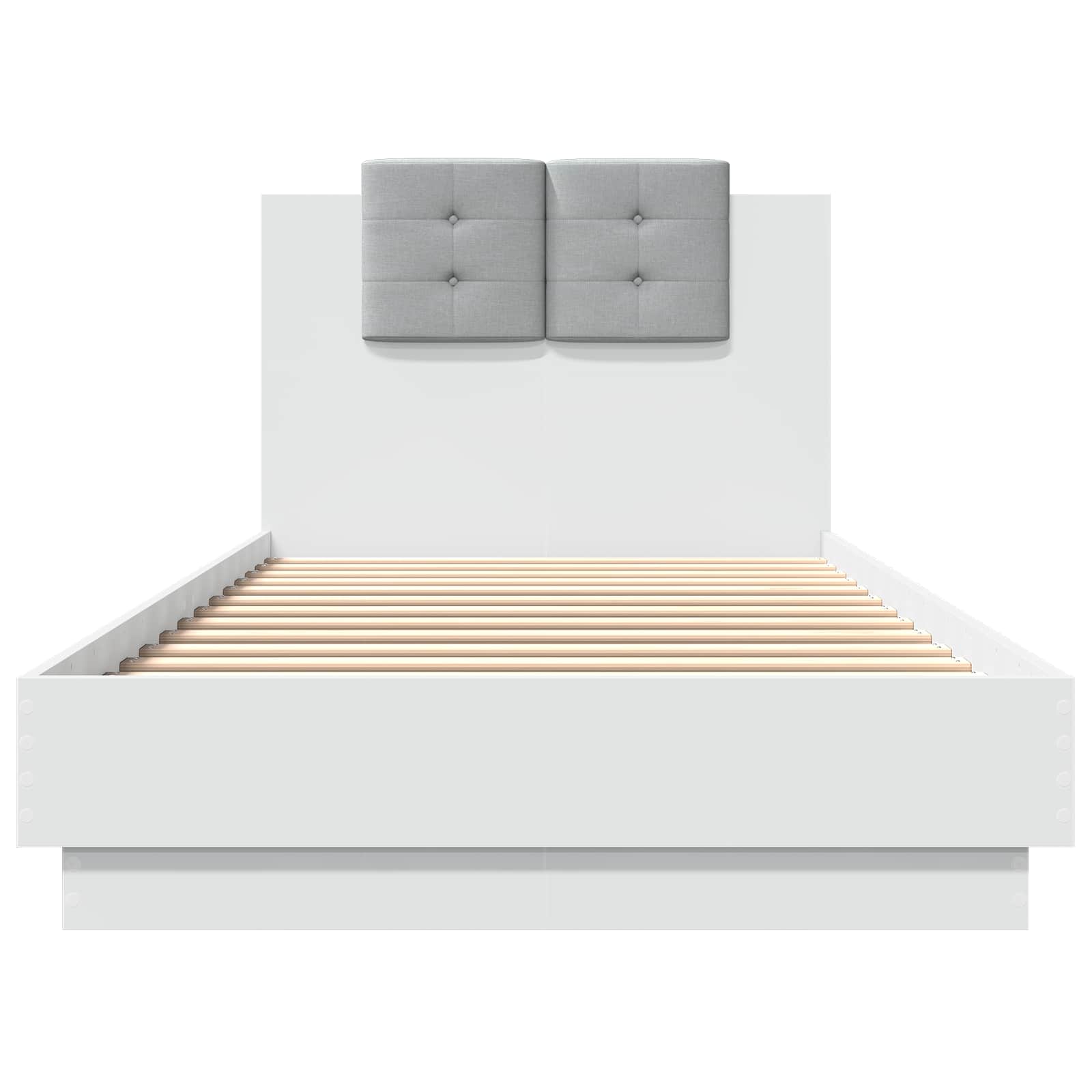 Bedframe met Hoofdeinde Wit Bewerkt hout is nu te koop bij PeponiXL, paradijselijk wonen!