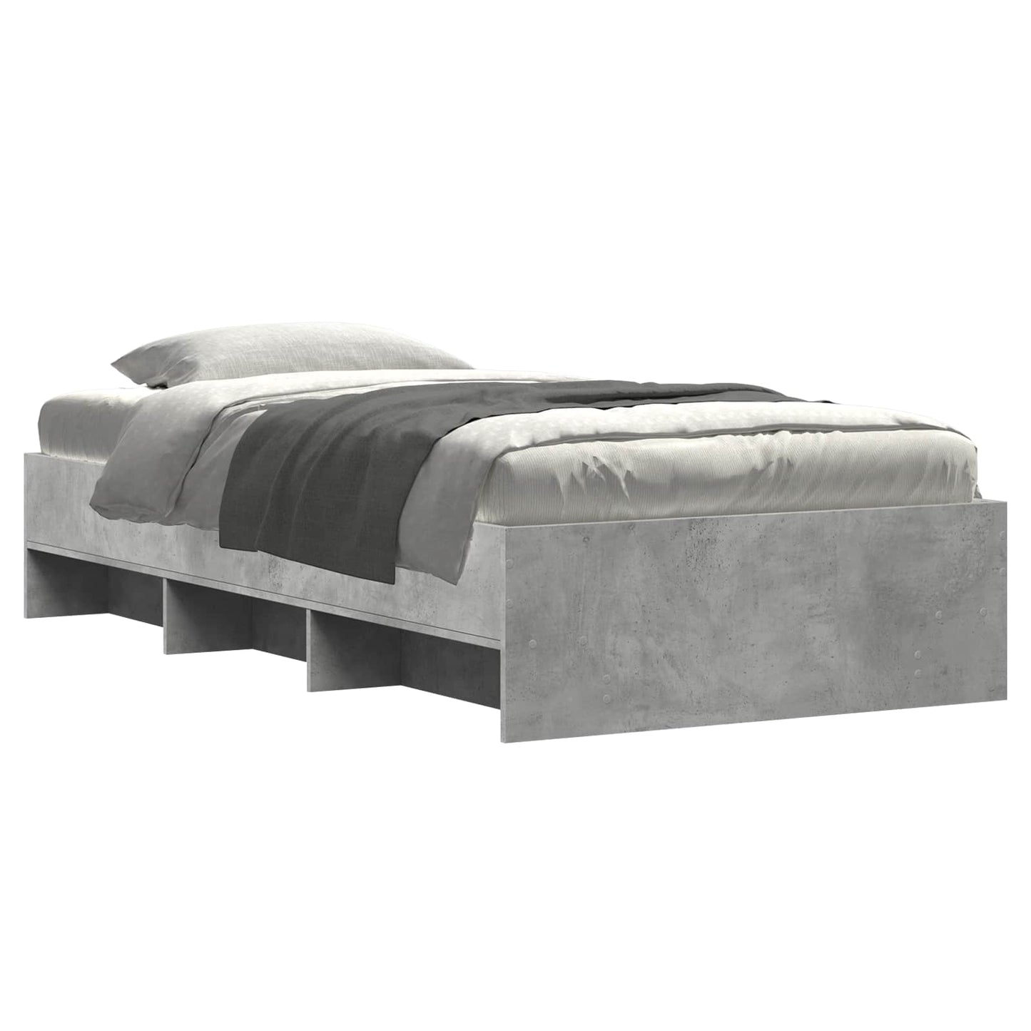 Bedframe met plank Grijs Sonoma 80 x 200 cm Bewerkt hout