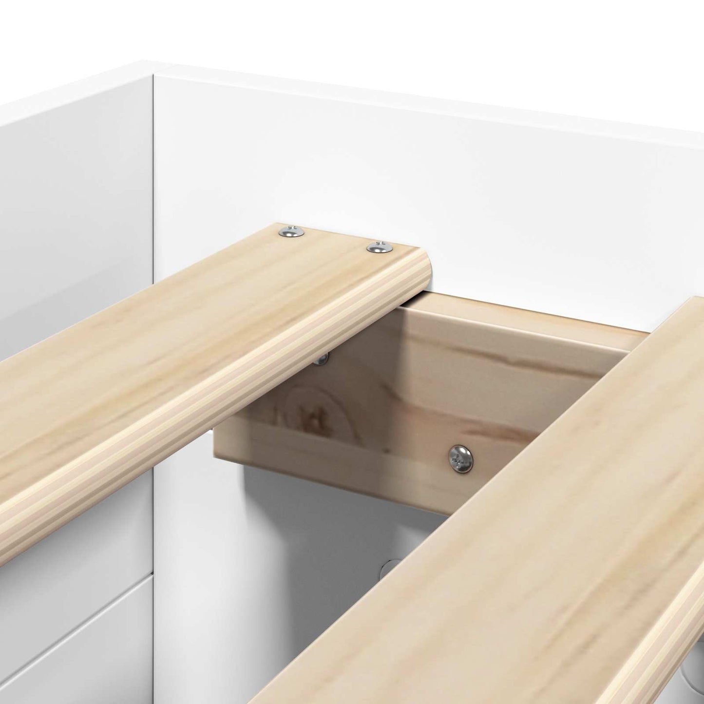 Bedframe met opslag met lade Wit 80 x 200 cm Bewerkt hout