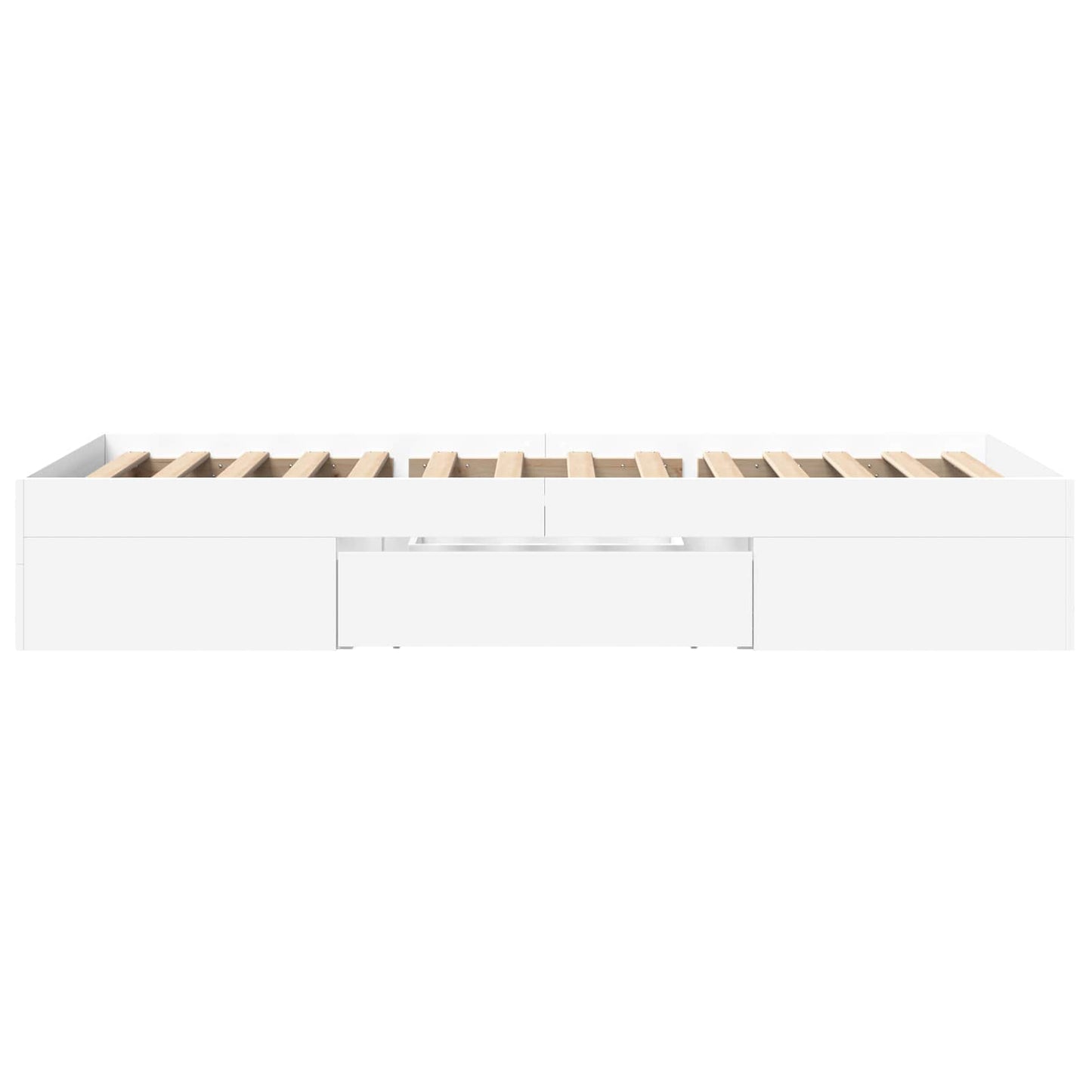 Bedframe met opslag met lade Wit 80 x 200 cm Bewerkt hout