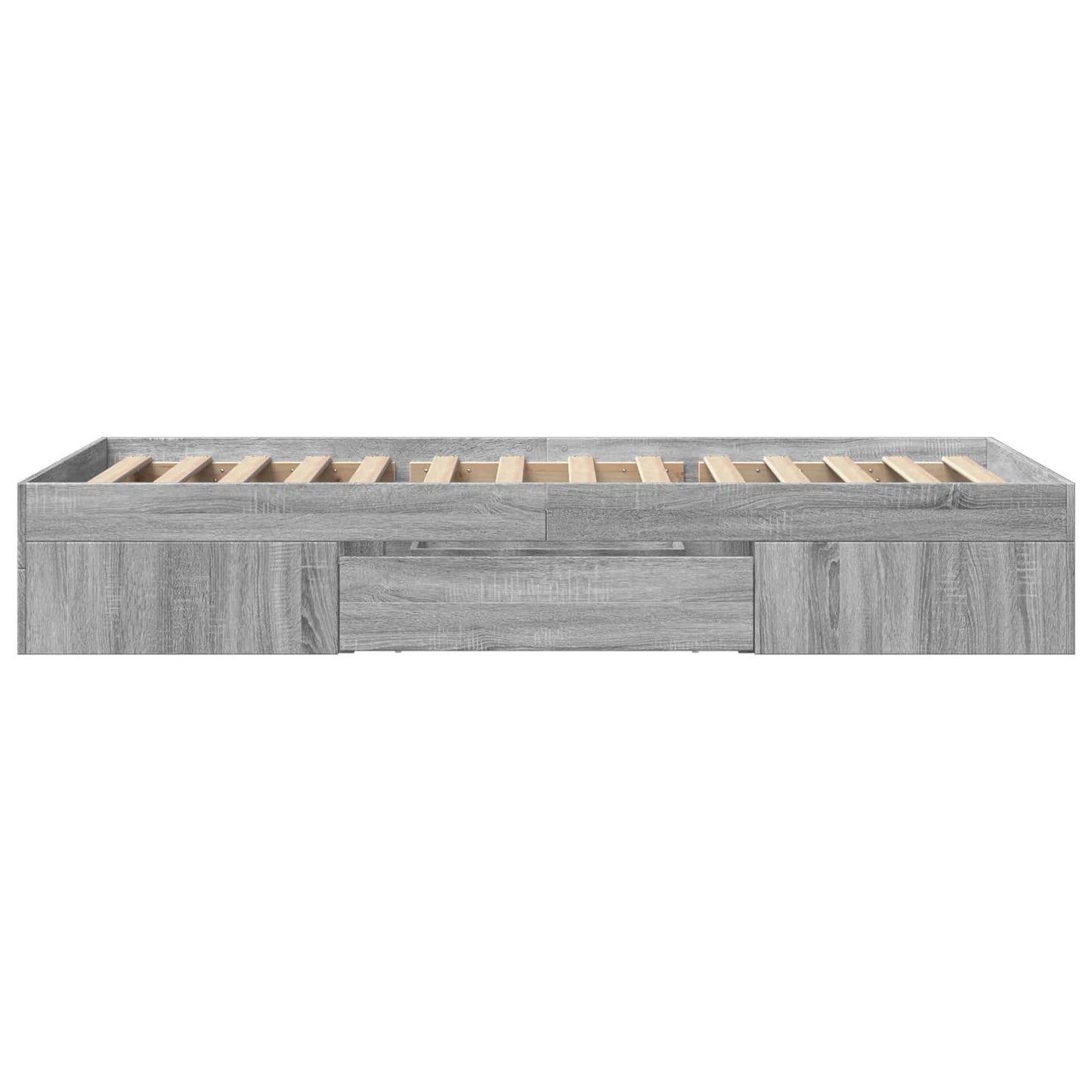 Bedframe met opslag Grijs Sonoma 80 x 200 cm Bewerkt hout