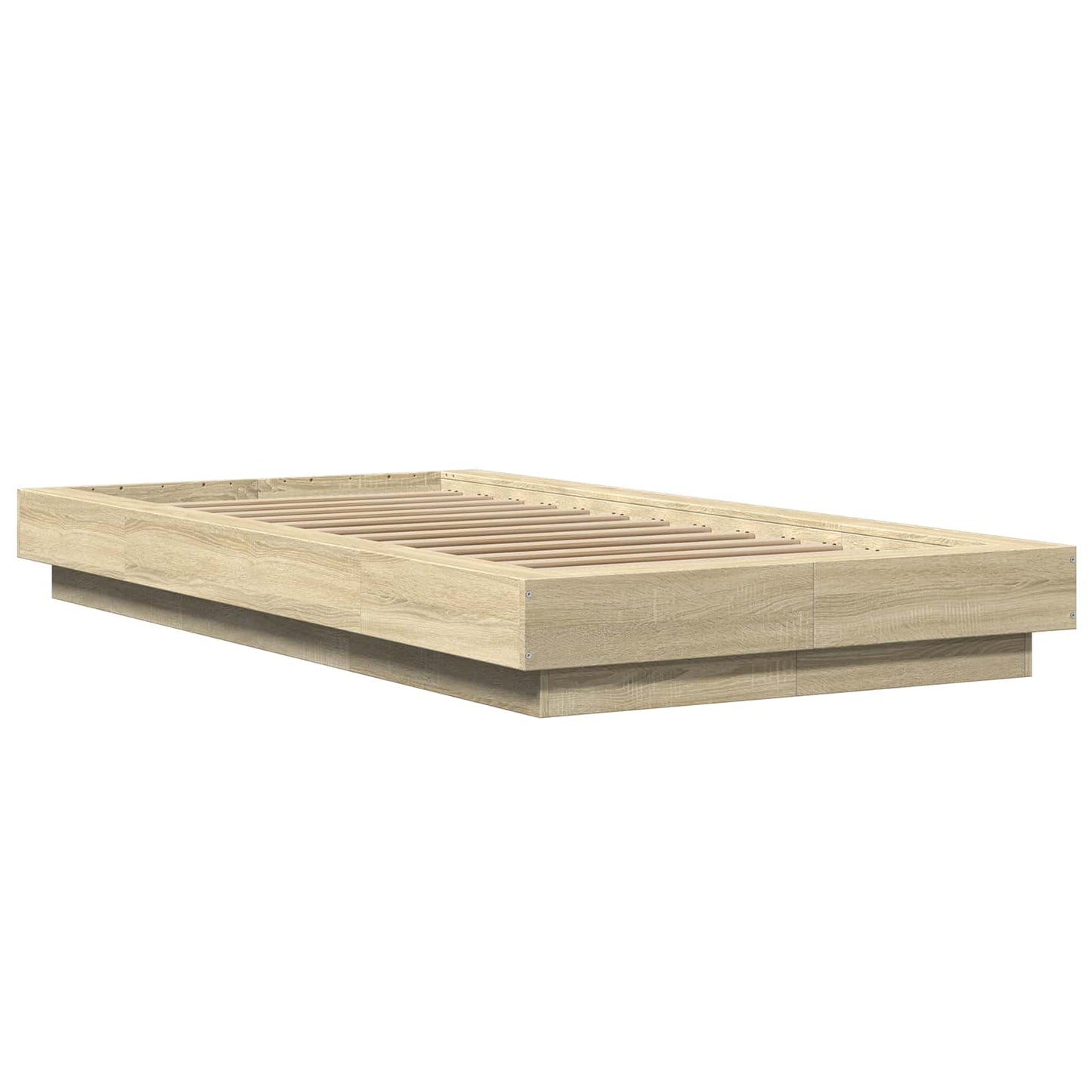 Vloerbedframe Sonoma Eiken 80 x 210 cm Bewerkt hout