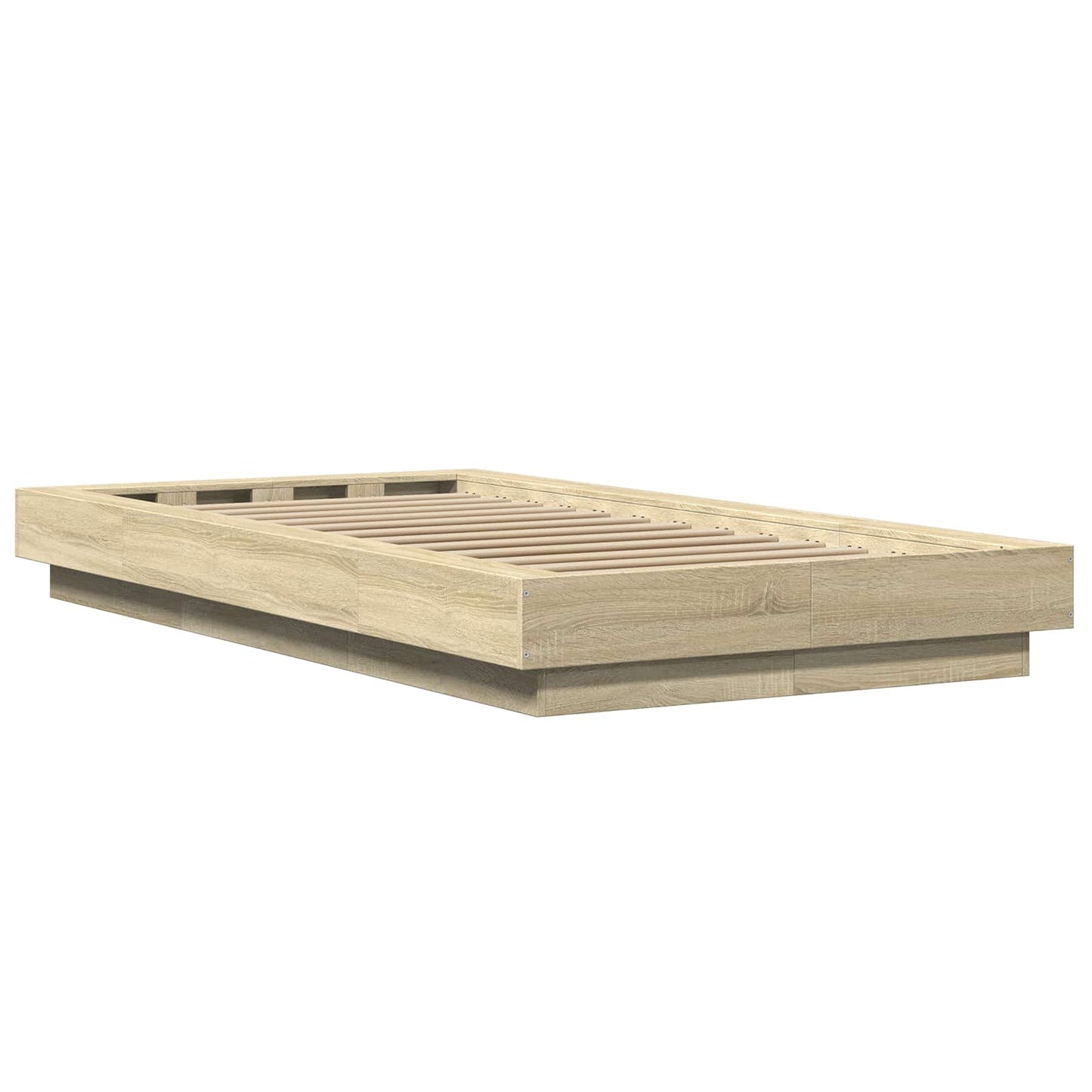 Vloerbedframe Sonoma Eiken 80 x 210 cm Bewerkt hout