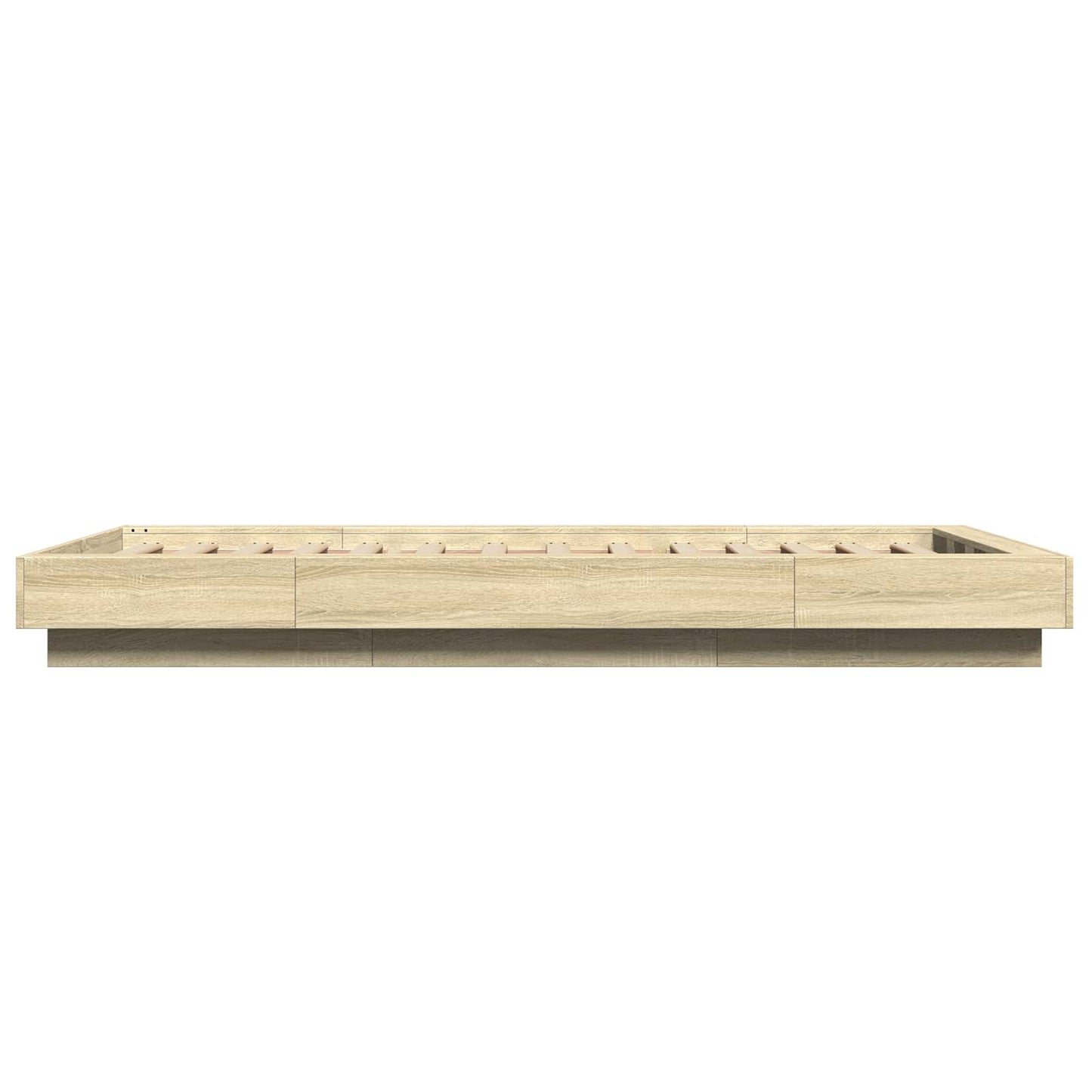 Vloerbedframe Sonoma Eiken 80 x 210 cm Bewerkt hout