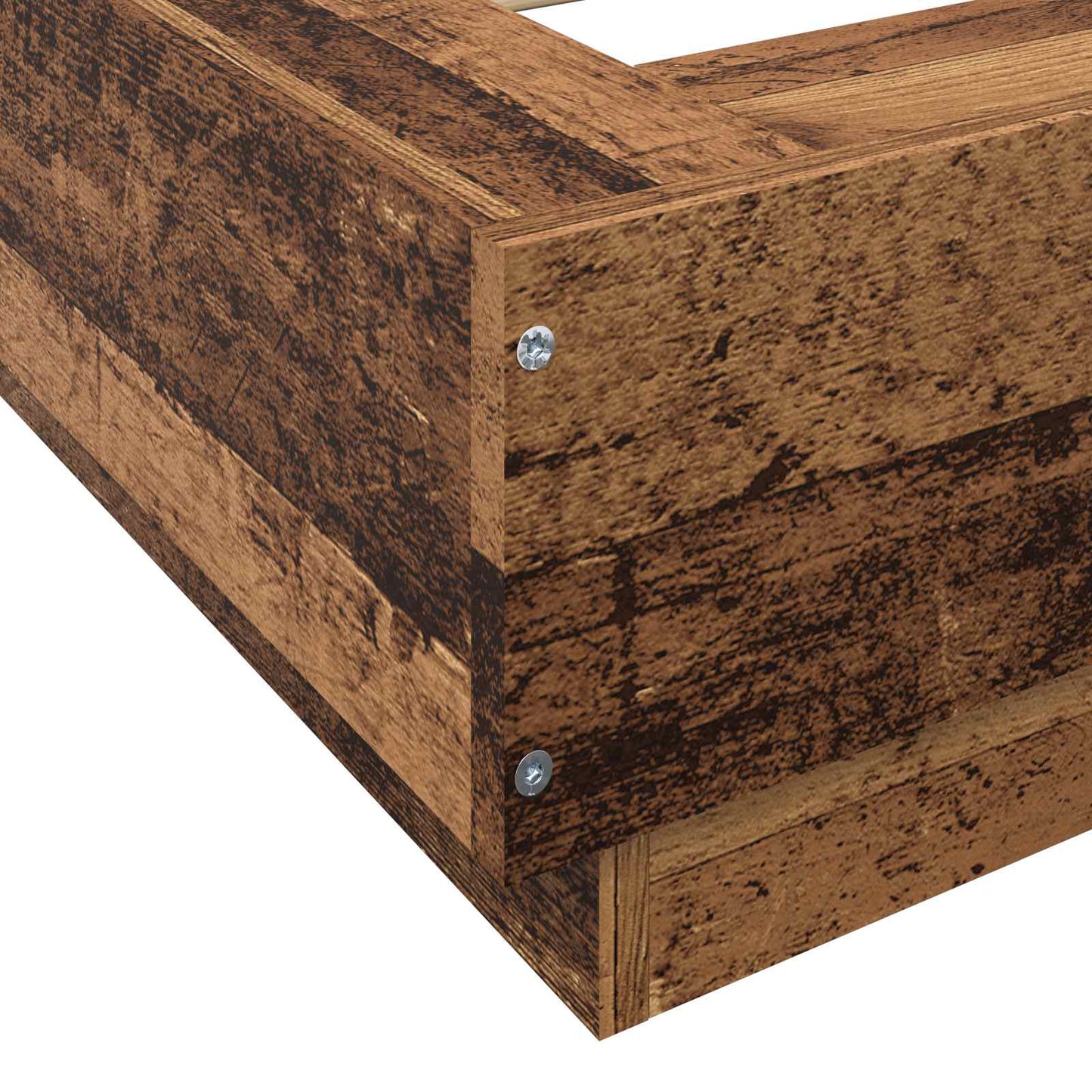 Vloerbedframe Oud hout 80 x 210 cm Bewerkt hout is nu te koop bij PeponiXL, paradijselijk wonen!
