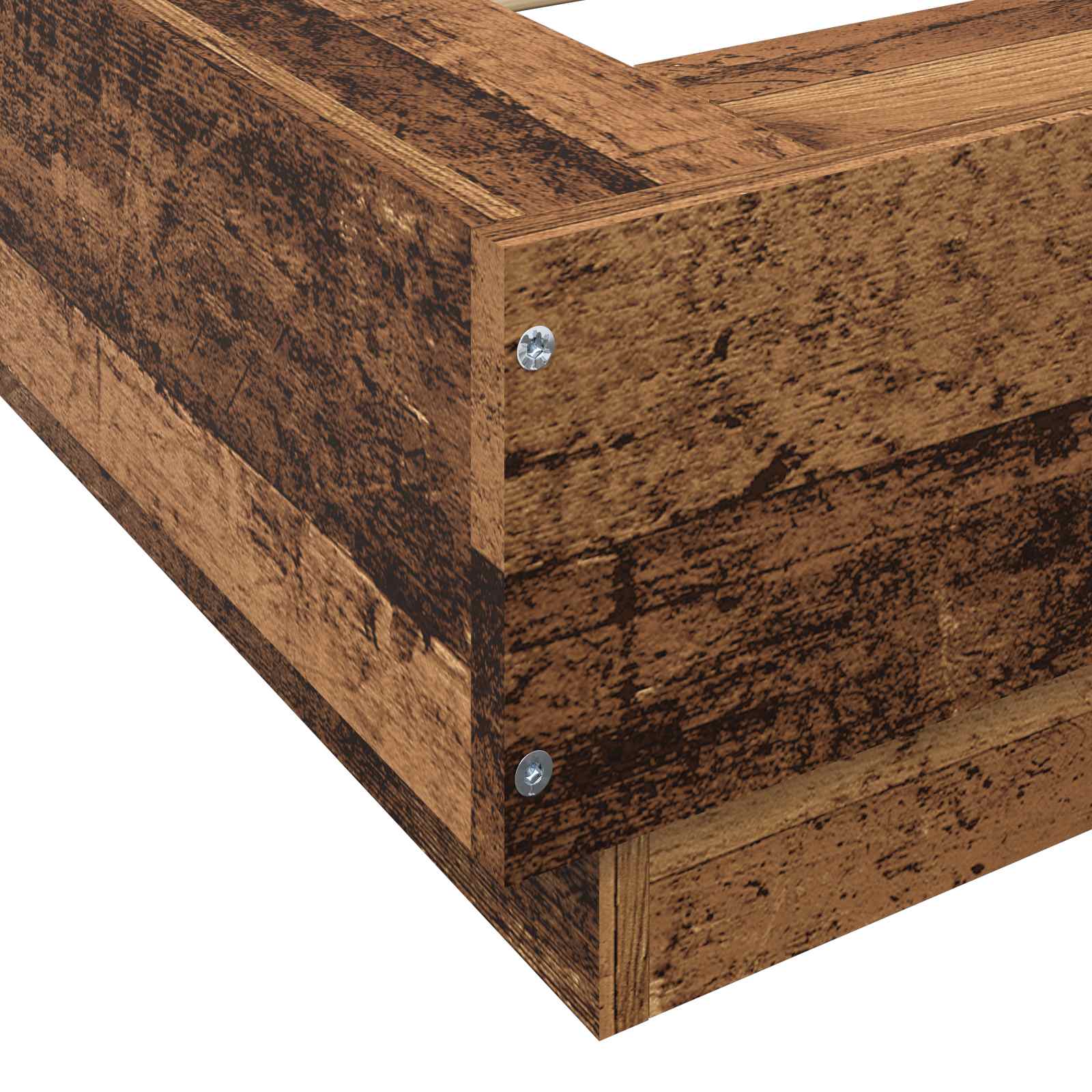 Vloerbedframe Oud hout 80 x 210 cm Bewerkt hout is nu te koop bij PeponiXL, paradijselijk wonen!