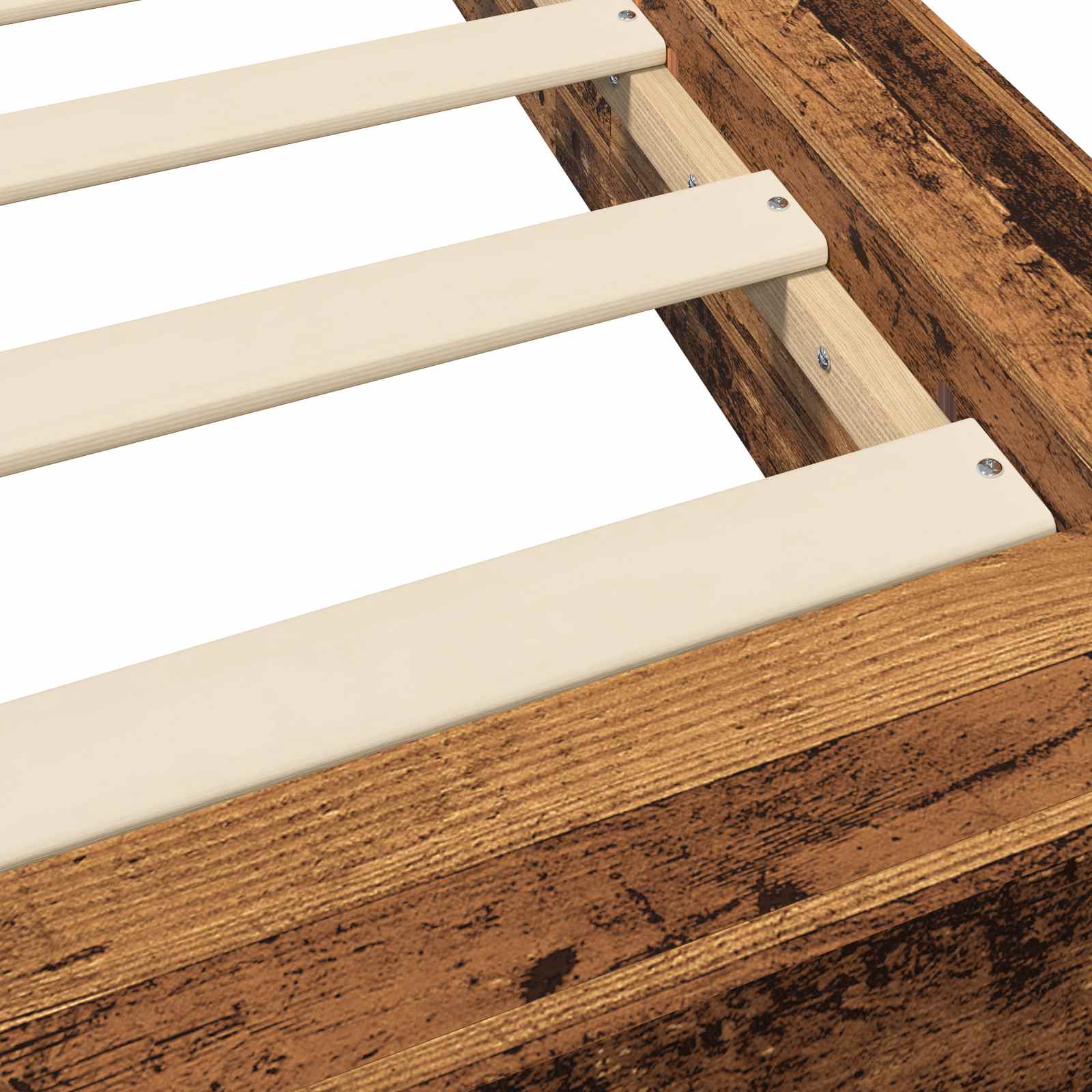 Vloerbedframe Oud hout 80 x 210 cm Bewerkt hout is nu te koop bij PeponiXL, paradijselijk wonen!