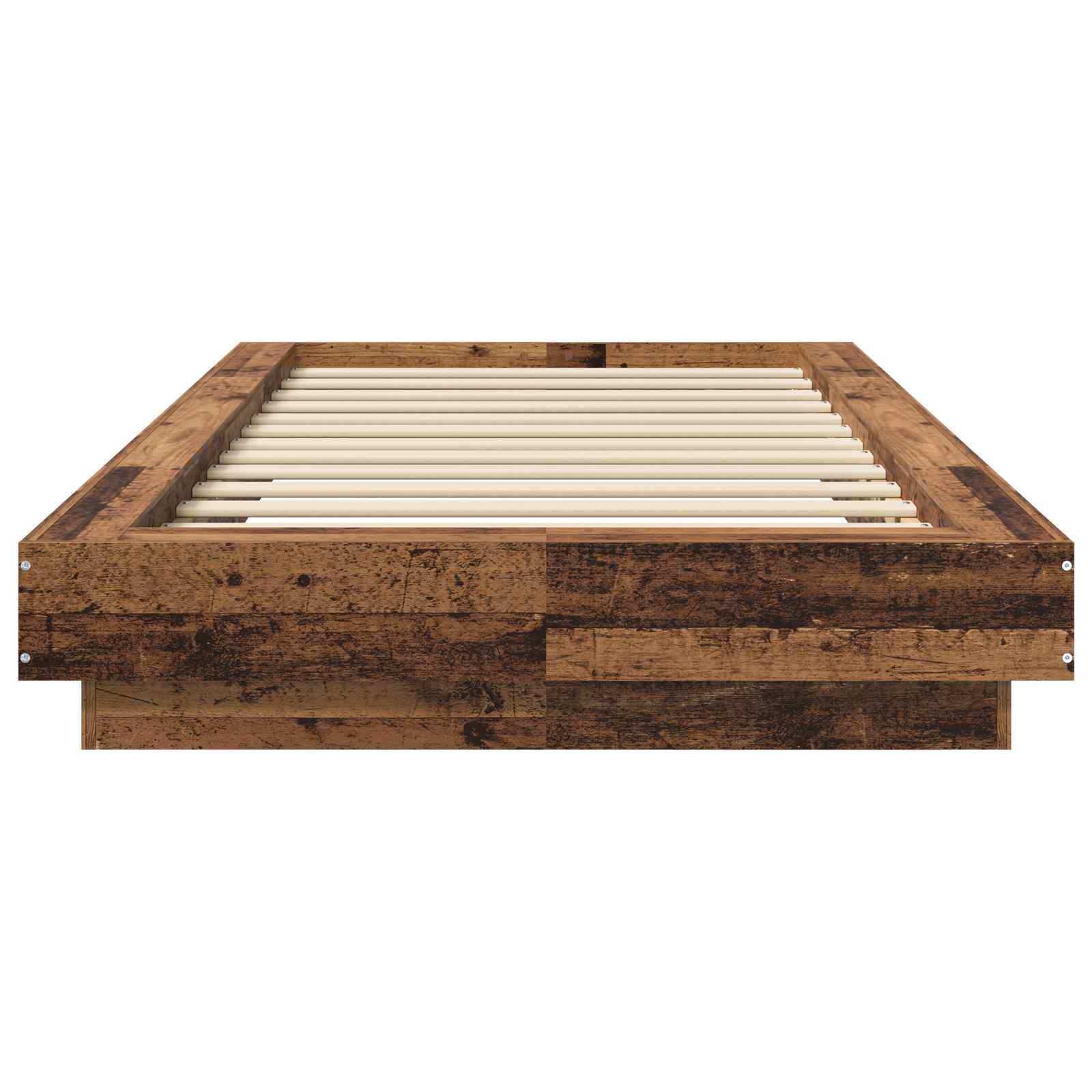 Vloerbedframe Oud hout 80 x 210 cm Bewerkt hout is nu te koop bij PeponiXL, paradijselijk wonen!