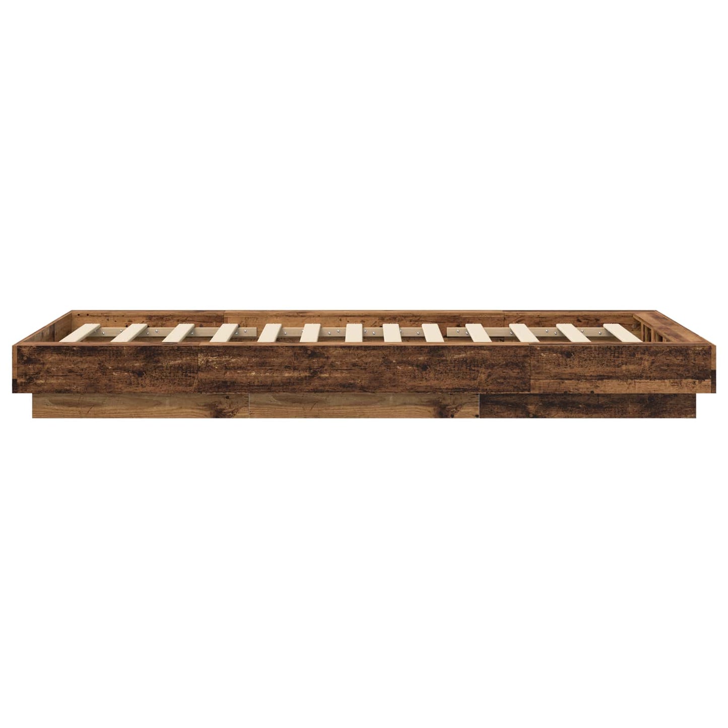 Vloerbedframe Oud hout 80 x 210 cm Bewerkt hout is nu te koop bij PeponiXL, paradijselijk wonen!