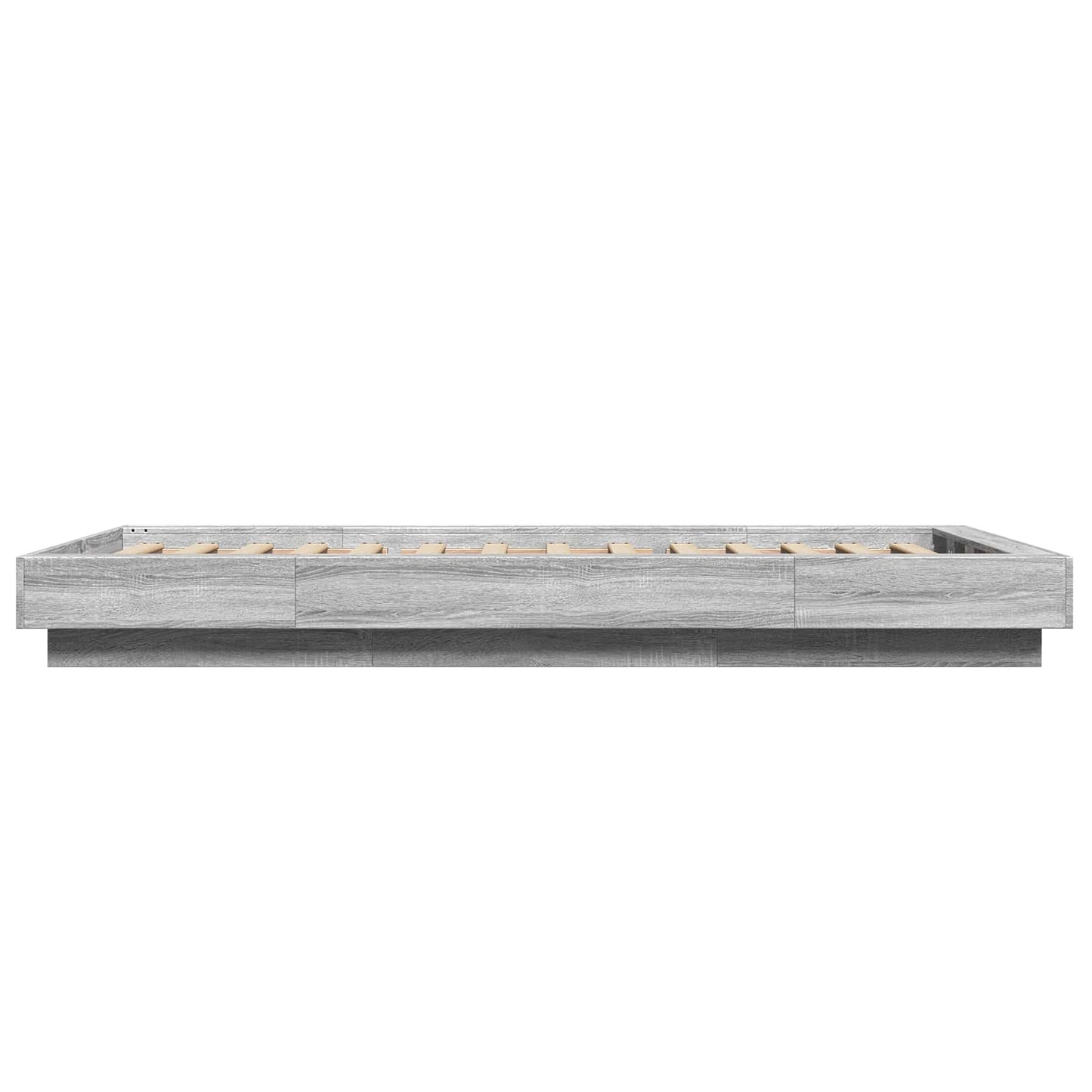 Vloerbedframe Grijs Sonoma 80 x 210 cm Bewerkt hout is nu te koop bij PeponiXL, paradijselijk wonen!