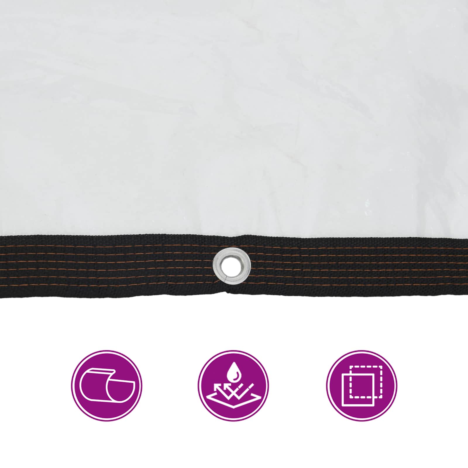 Zeil met Oogjes Doorzichtig 4 x 12 m Polyetheen is nu te koop bij PeponiXL, paradijselijk wonen!