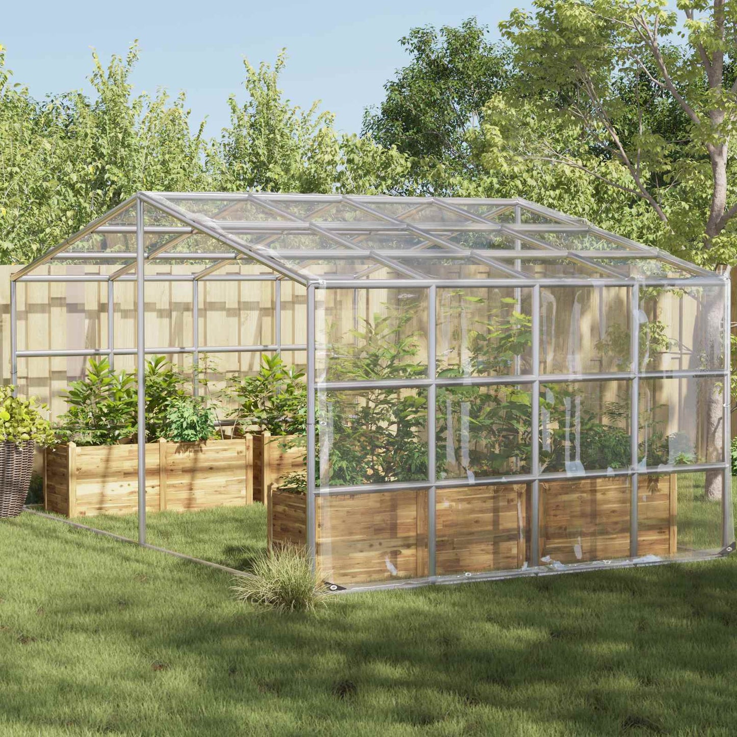 Plantenhoes Doorzichtig 4 x 10 m PVC is nu te koop bij PeponiXL, paradijselijk wonen!