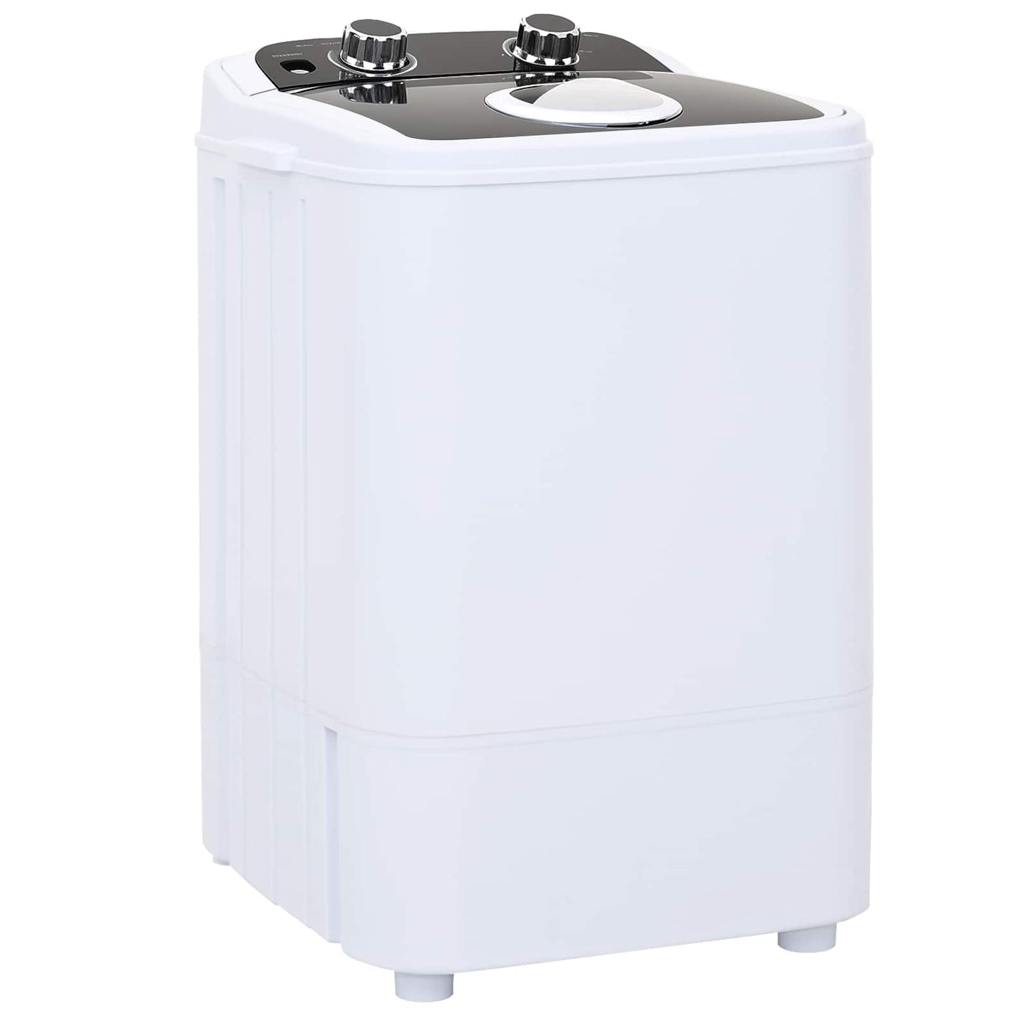 Mini Wasmachine met Enkele Wasbak 4,6 kg Zwart en Wit