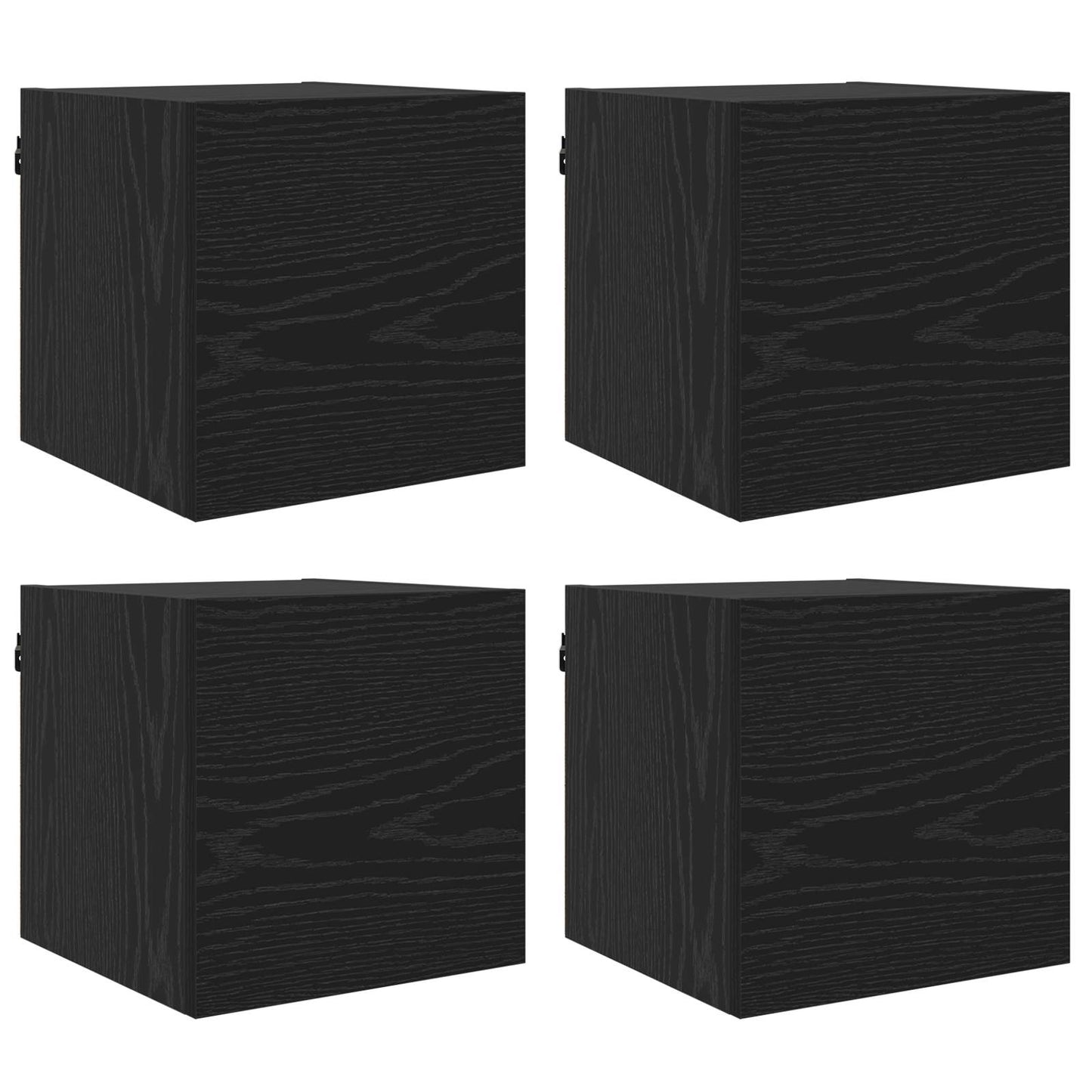 Wandgemonteerde TV-kast 4 pcs Zwart eiken 30,5 x 30 x 30 cm is nu te koop bij PeponiXL, paradijselijk wonen!