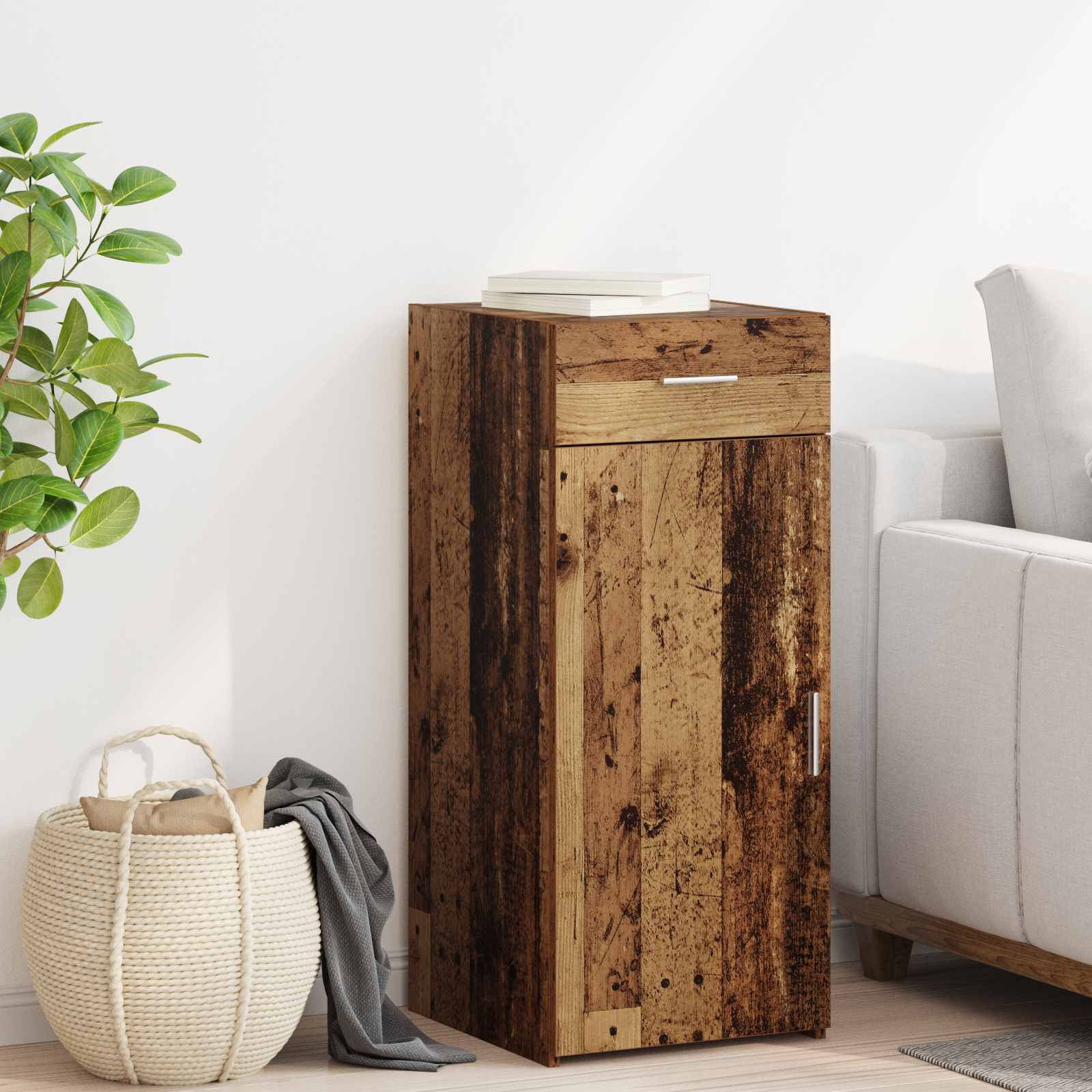 Opbergkast Oud Hout 40 x 42,5 x 93 cm Bewerkt hout is nu te koop bij PeponiXL, paradijselijk wonen!