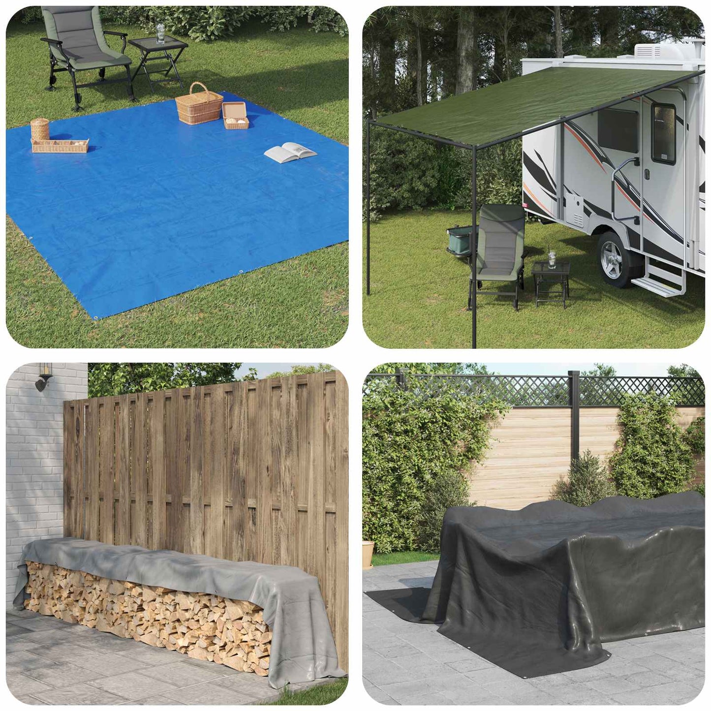 Zeil met Oogjes Wit 8 x 12 m 90 gsm PE