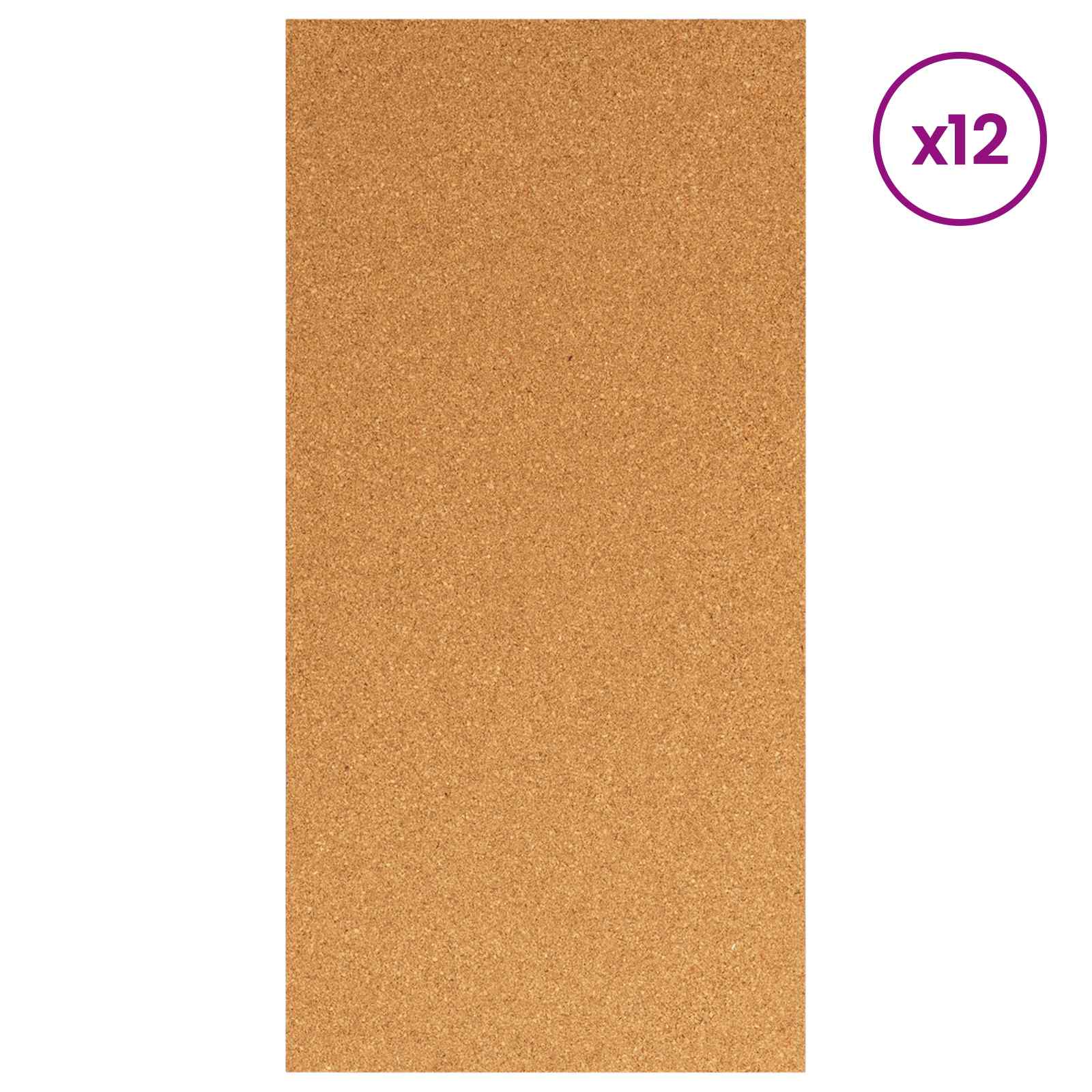 Korkplaat 12 st 100 x 50 x 0,5 cm Kurk Bruin is nu te koop bij PeponiXL, paradijselijk wonen!