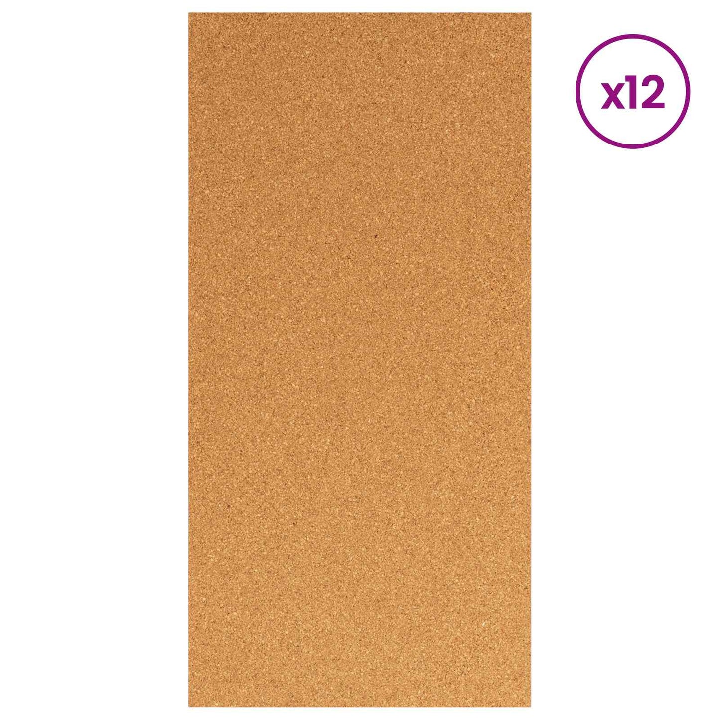 Korkplaat 12 pcs 100 x 50 x 1 cm Kurk Bruin