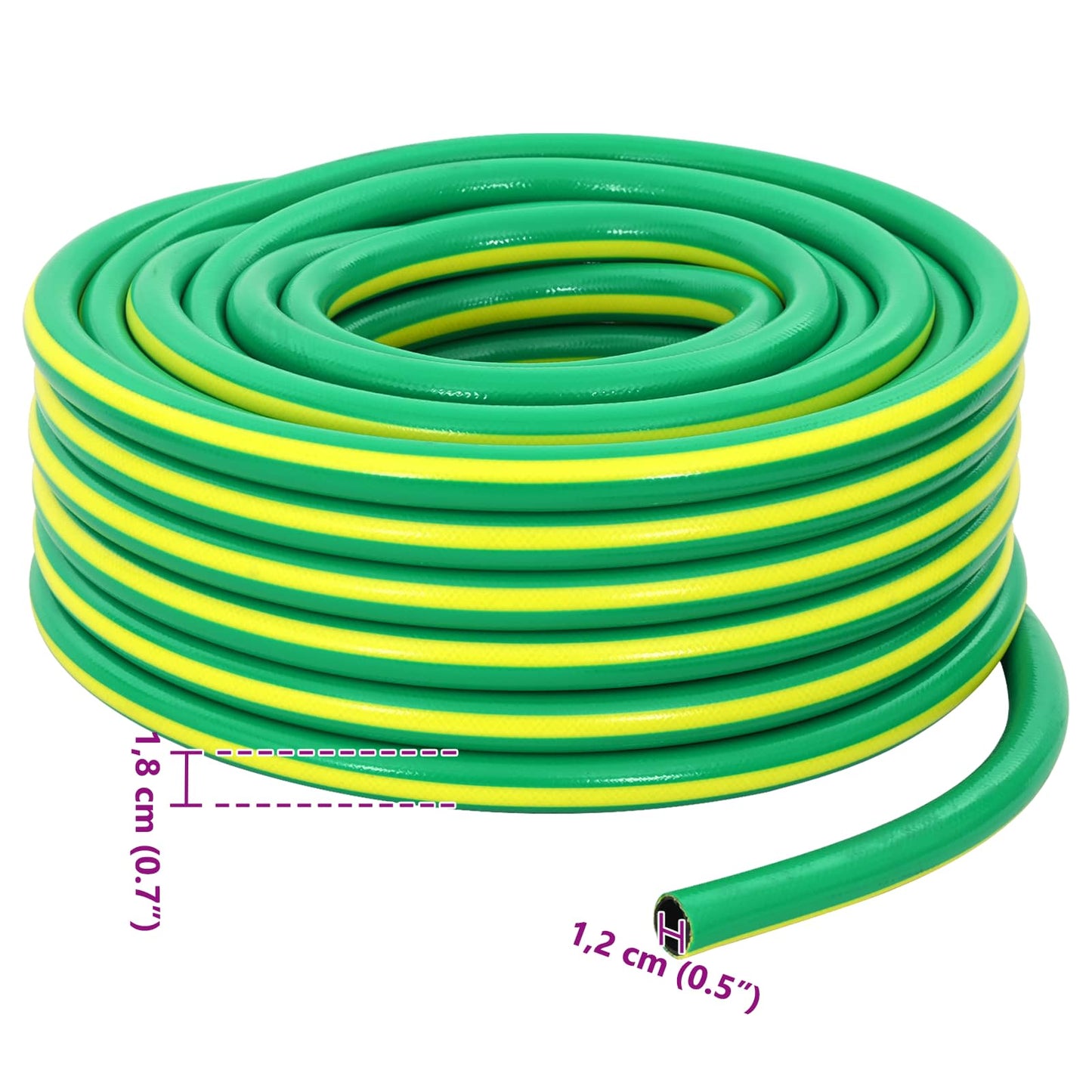 Tuinslang 5-Lags Groen en Geel 1 / 2'' 20 m PVC is nu te koop bij PeponiXL, paradijselijk wonen!